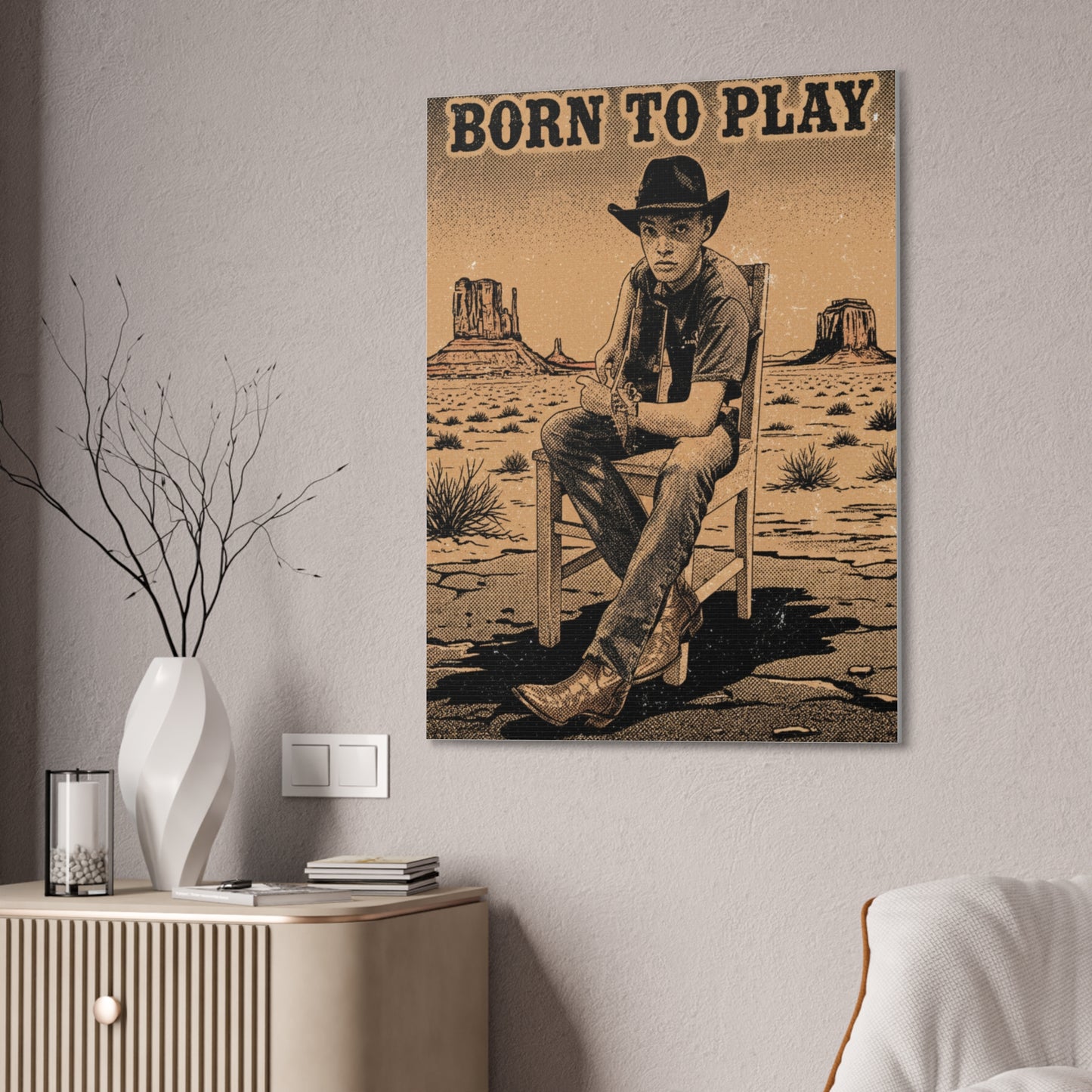 Born to Play Music Festival Ozark Overdrive poster Canvas Stretched | Power of Music wall art