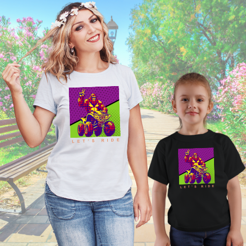 Youth BigFoot Shirt | Let's Ride Sasquatch Shirt for Kids | Youth Short Sleeve Tee | Funny FourWheeler shirt for boys | Bella Canvas Soft Cotton tee shirt