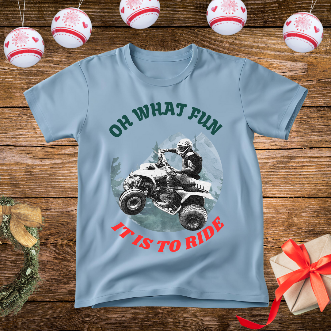 Holiday Shirt Honda 400 EX | Oh What Fun it is To Ride SOFT cotton t shirt | Fourwheeler shirt | Christmas Racing Shirt | ATV Ugly Sweater