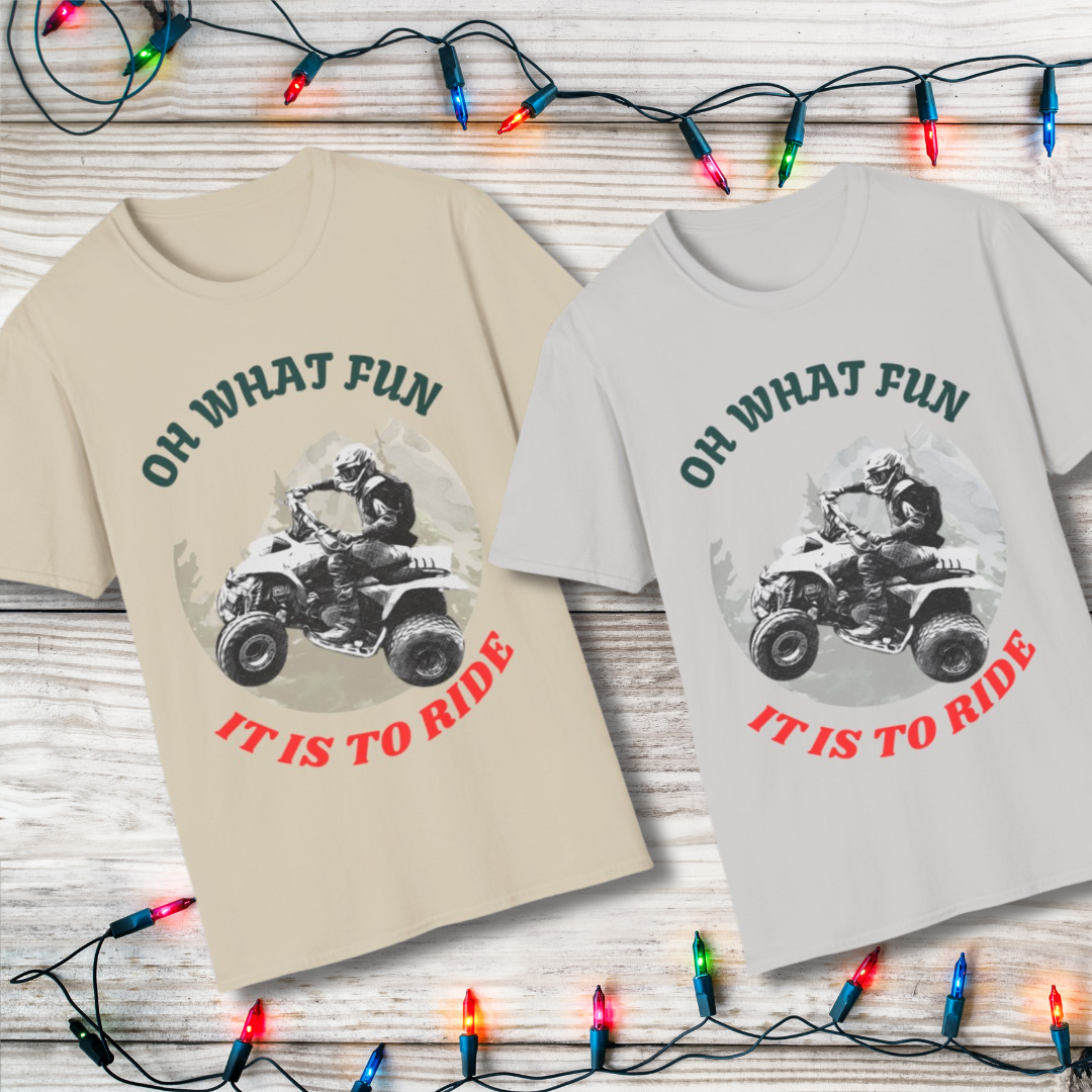 Holiday Shirt Honda 400 EX | Oh What Fun it is To Ride SOFT cotton t shirt | Fourwheeler shirt | Christmas Racing Shirt | ATV Ugly Sweater