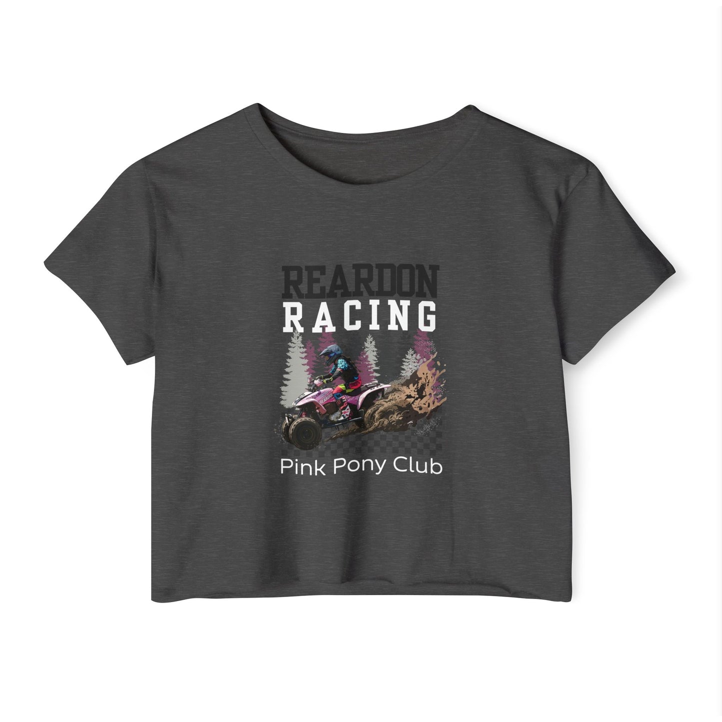 Reardon Racing Pink Pony Club Crop Top — Women's Festival Racing Graphic