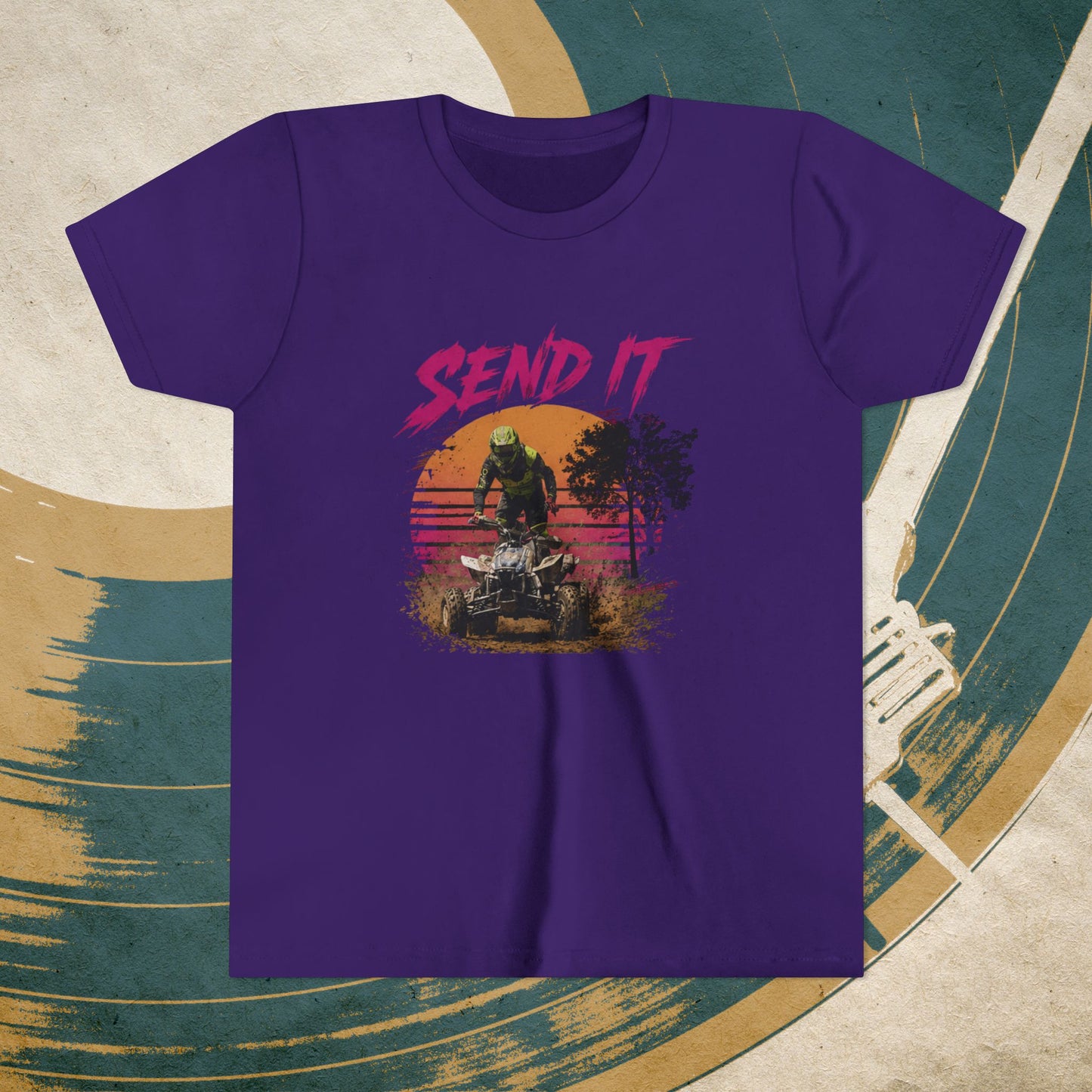Youth Retro Send it Four Wheeler Shirt | Honda 450 ATV Racing | AXC Arkansas Pro Racing Series | Dickerson