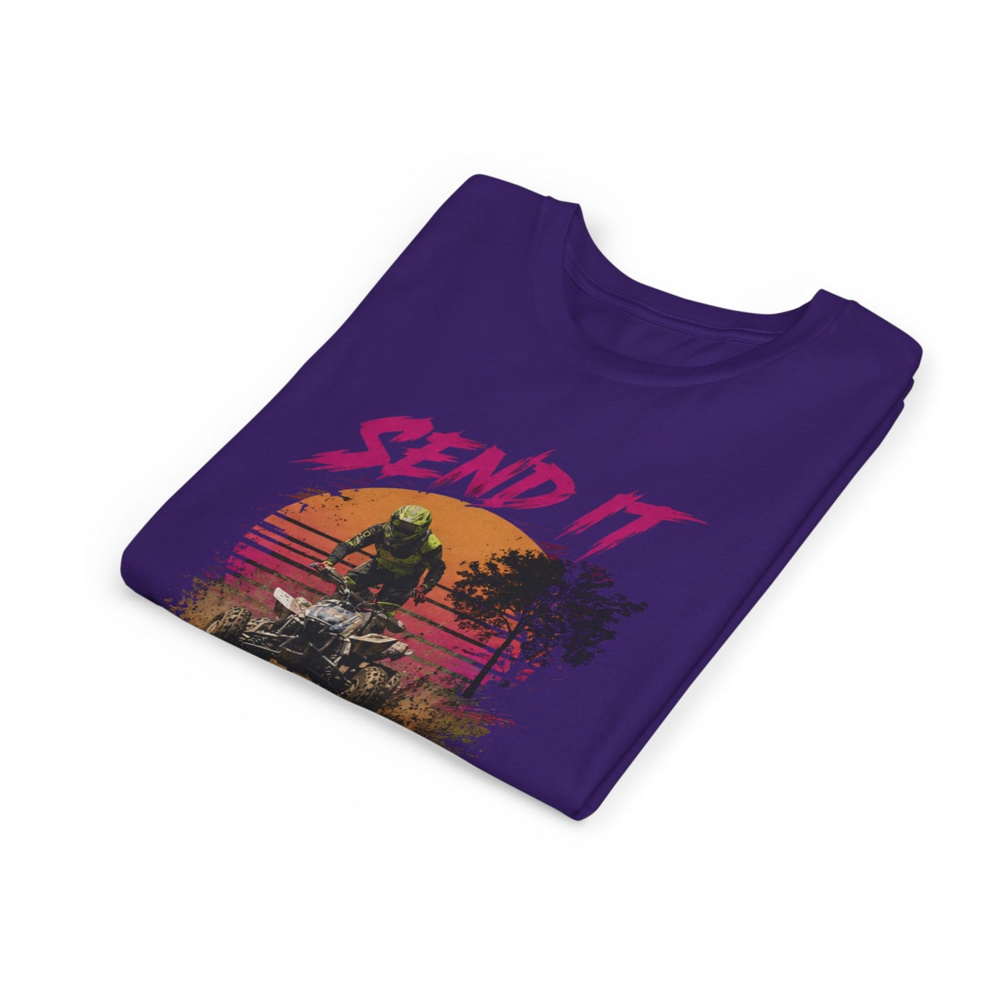 Youth Retro Send it Four Wheeler Shirt | Honda 450 ATV Racing | AXC Arkansas Pro Racing Series | Dickerson