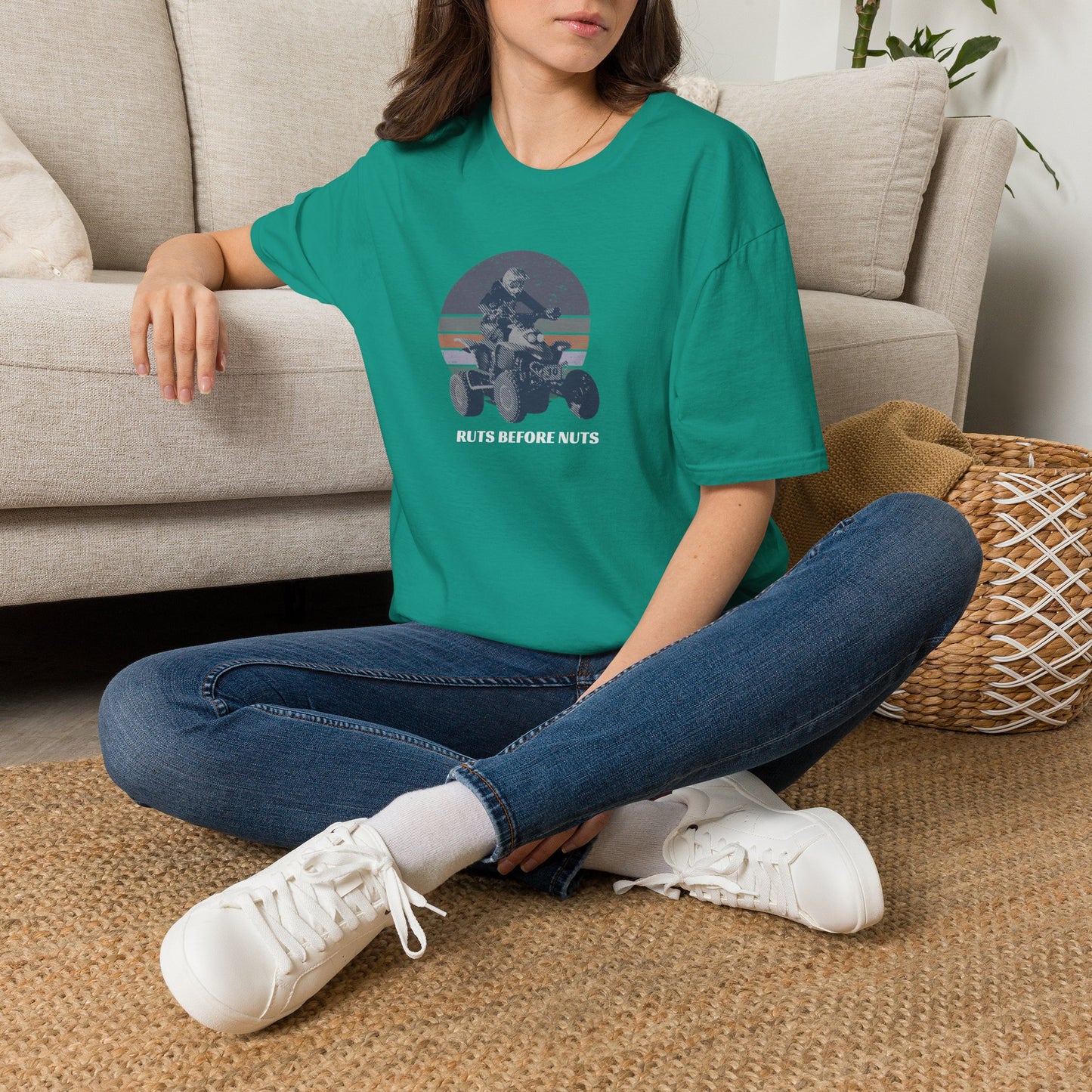 ATV Racing T-Shirt — “Ruts Before Nuts” Honda 400EX Four-Wheeler Rider Tee