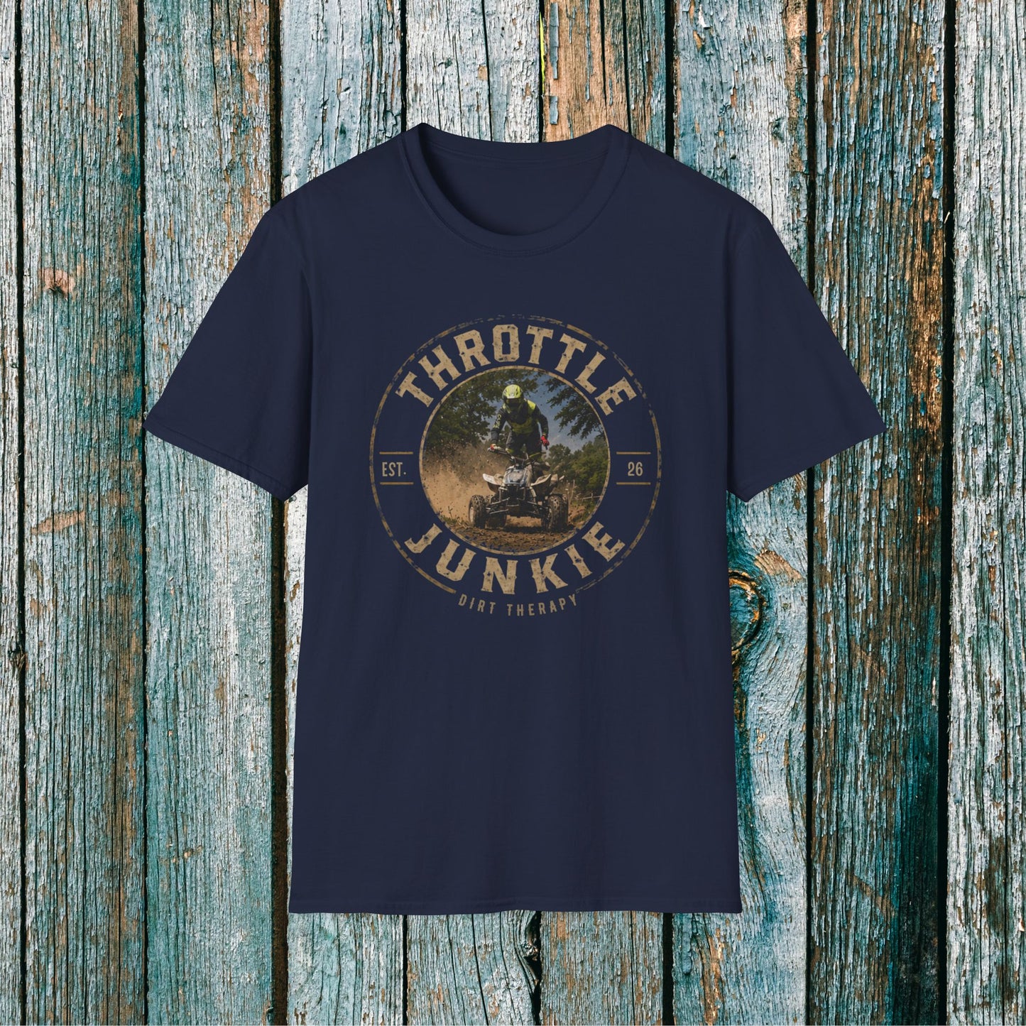 Vintage Trottle Junkie Dirt Therapy Shirt | Honda 450 ATV Racing | AXC Arkansas Pro Racing Series | Dickerson