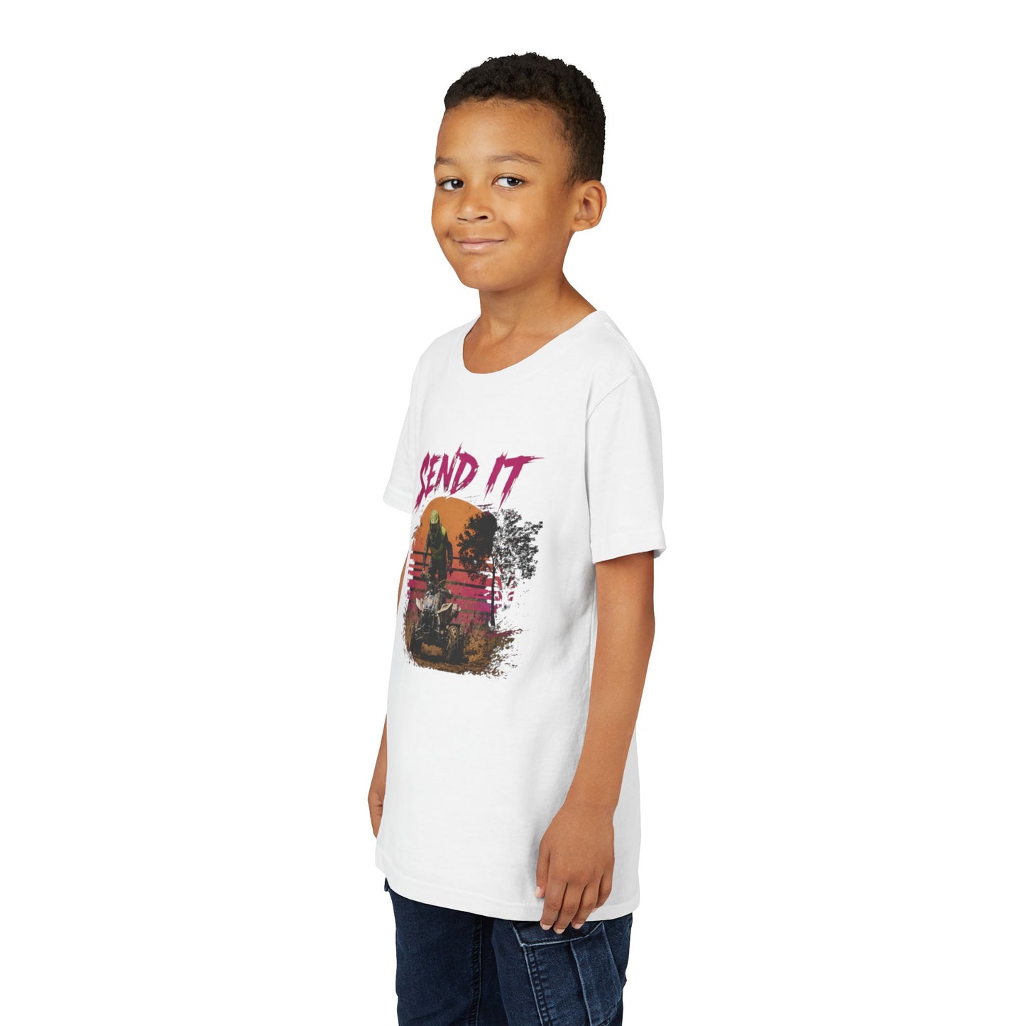 Youth Retro Send it Four Wheeler Shirt | Honda 450 ATV Racing | AXC Arkansas Pro Racing Series | Dickerson