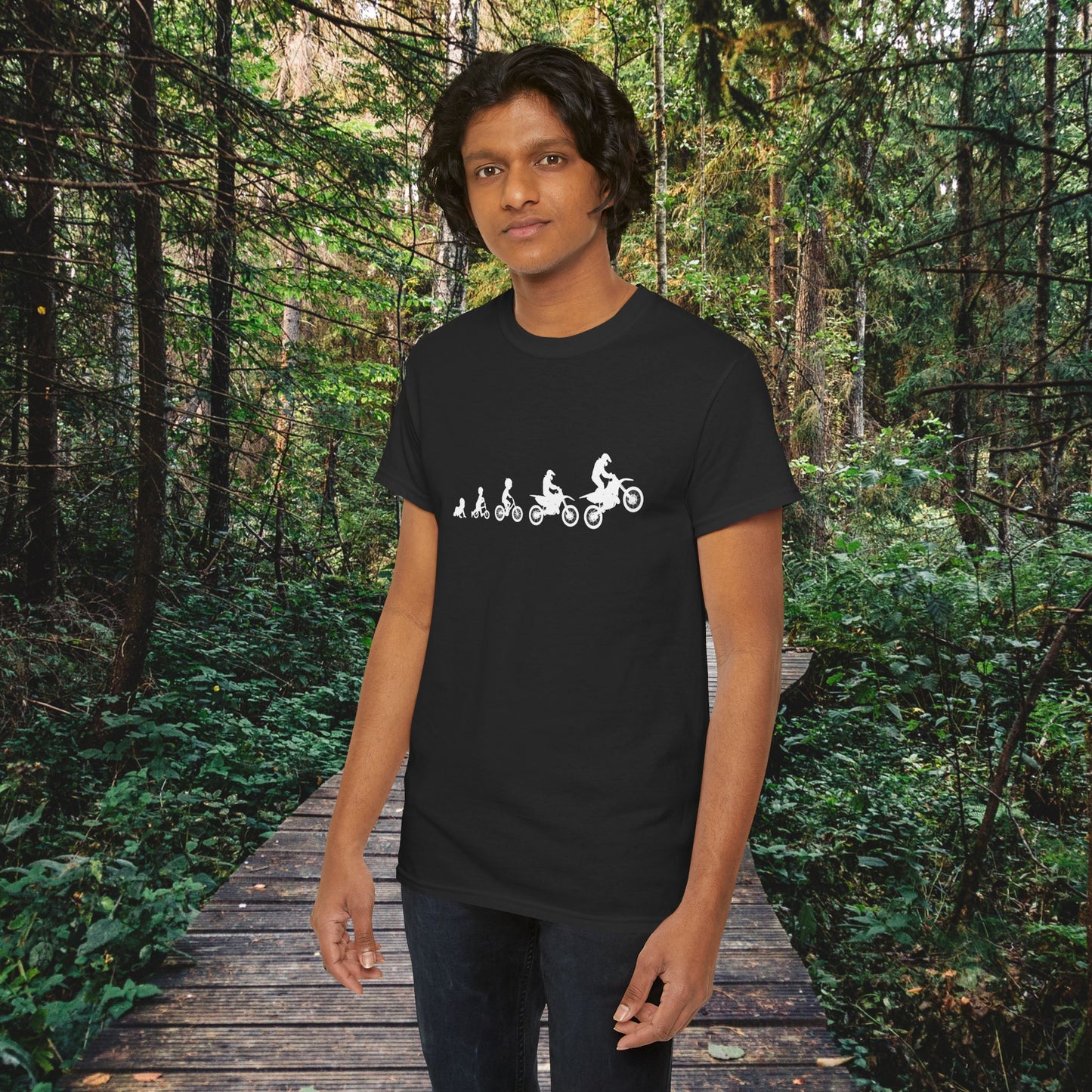 Dirt Bike Evolution T-Shirt | "From Strider to Bicycle to Dirt Bike" | Funny Racing Shirt