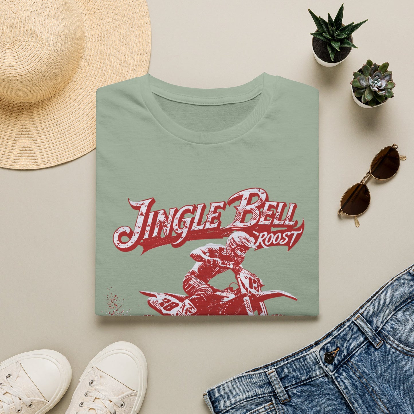 Holiday Motocross Racing Ugly Sweater | Jingle Bell Roost T-Shirt