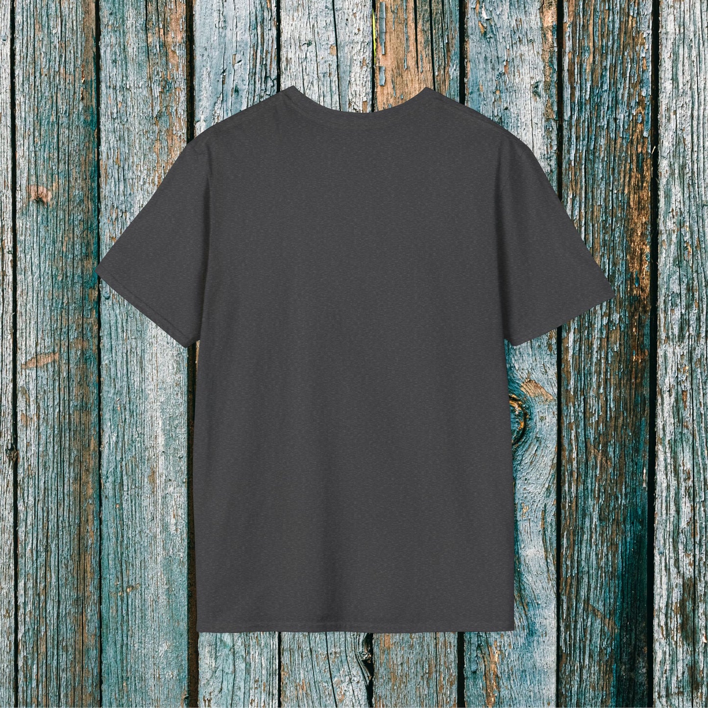 ATV RIDE Big Letters T-Shirt | Man on Honda 400EX Fourwheeler rides through the forest