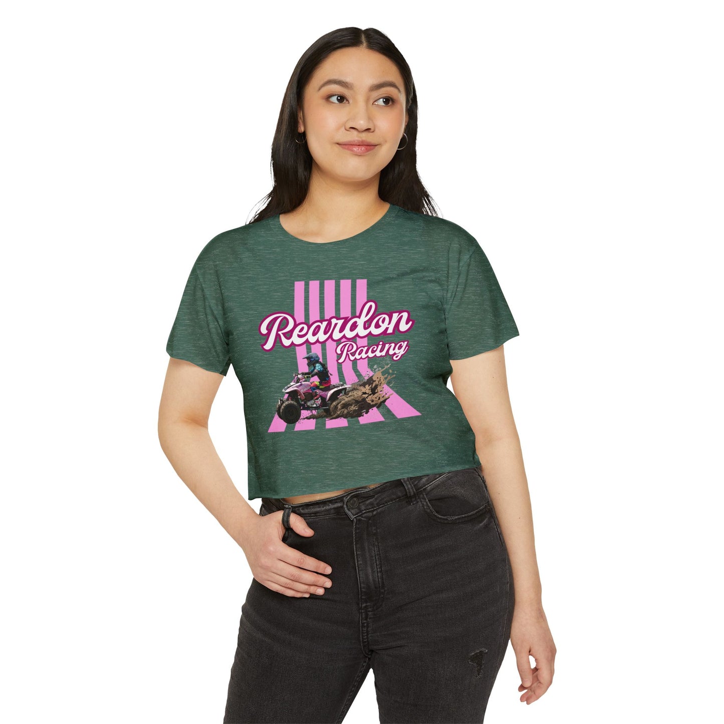 Reardon Racing #3 Crop Top — Women's Festival Racing Graphic
