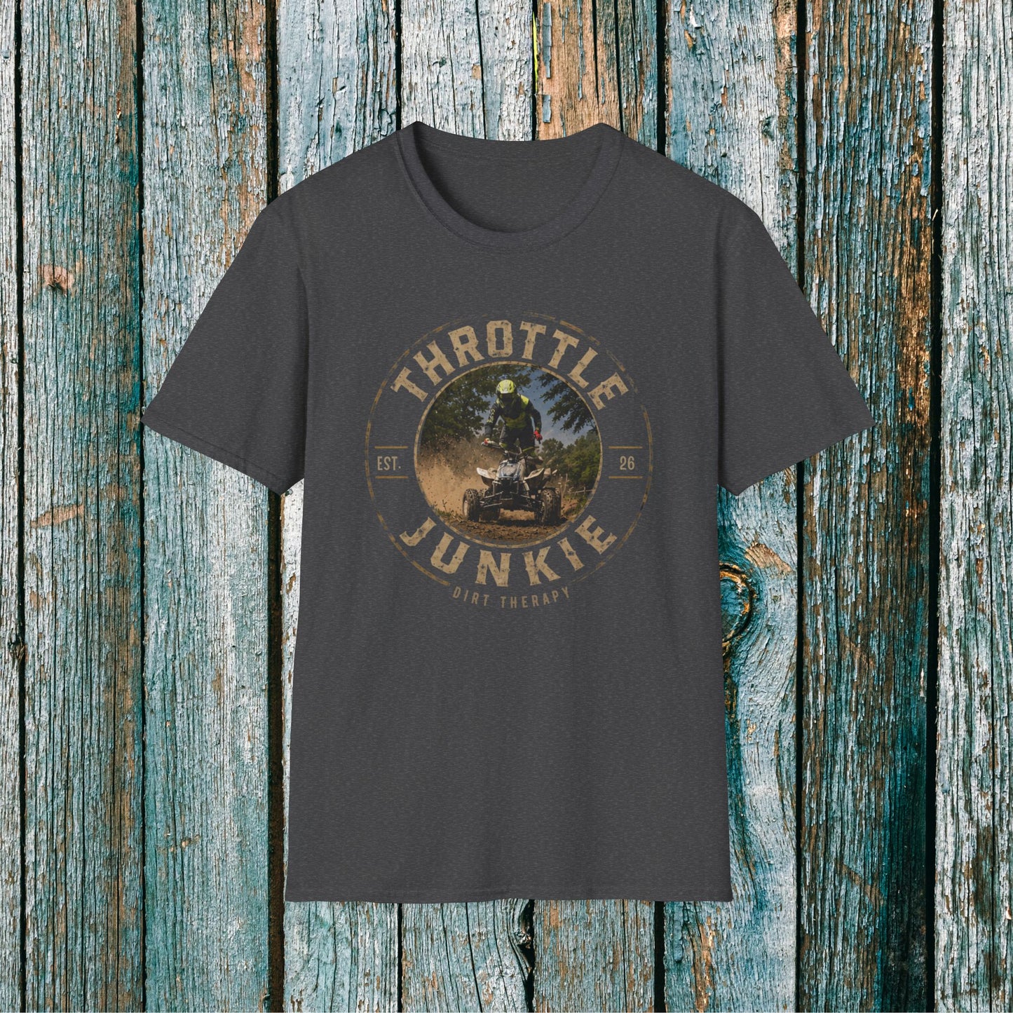 Vintage Trottle Junkie Dirt Therapy Shirt | Honda 450 ATV Racing | AXC Arkansas Pro Racing Series | Dickerson