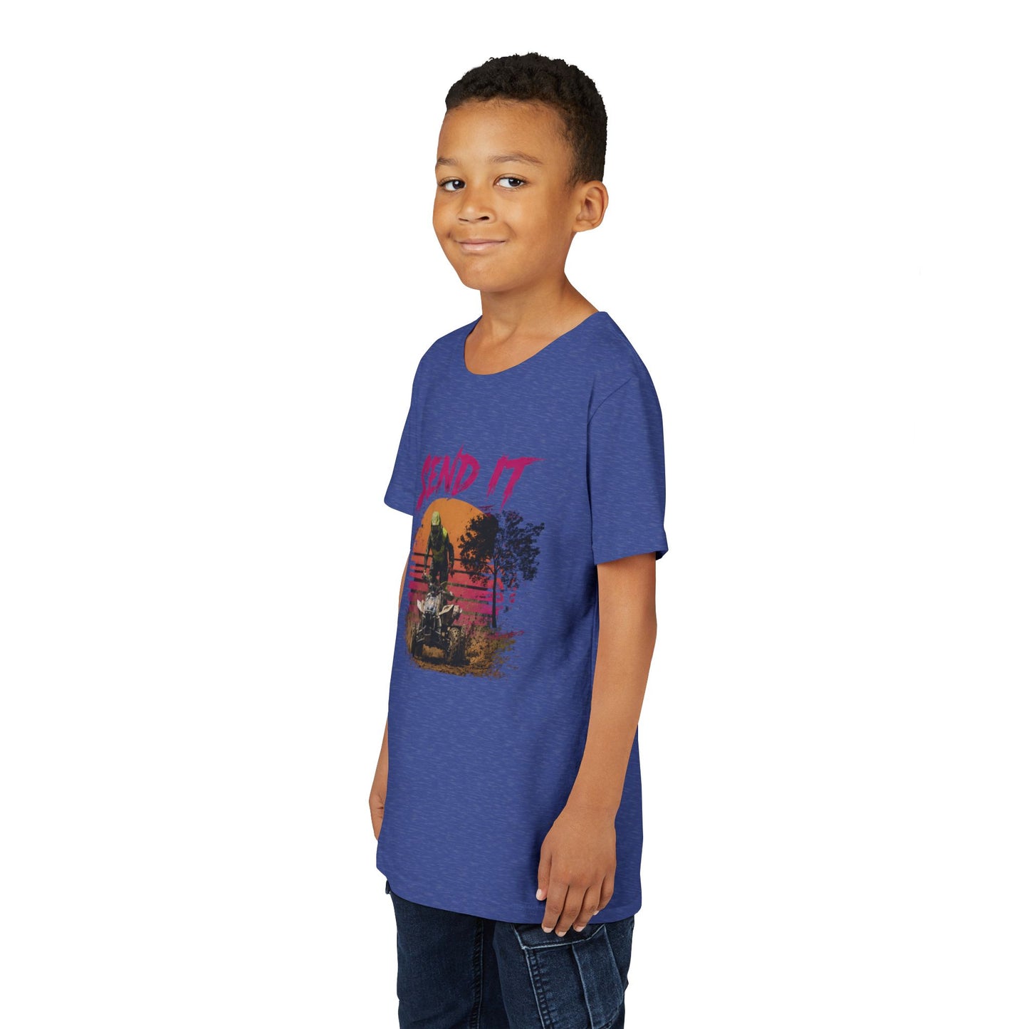 Youth Retro Send it Four Wheeler Shirt | Honda 450 ATV Racing | AXC Arkansas Pro Racing Series | Dickerson