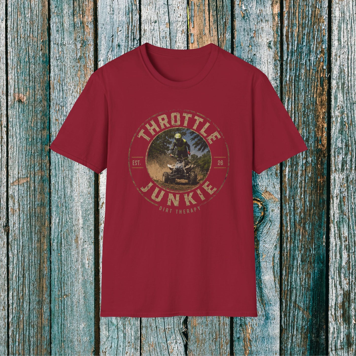 Vintage Trottle Junkie Dirt Therapy Shirt | Honda 450 ATV Racing | AXC Arkansas Pro Racing Series | Dickerson