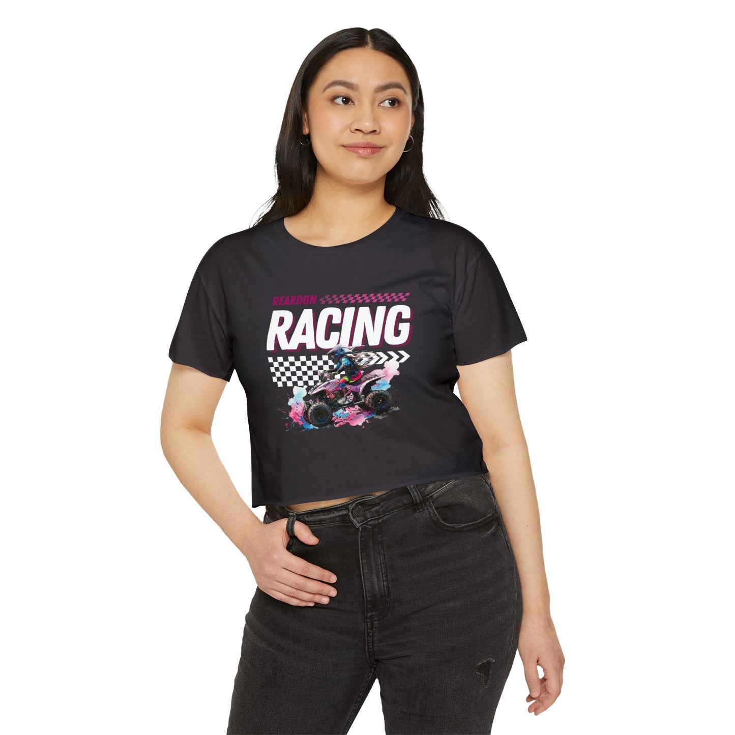 Reardon Racing Crop Top — Women's Festival Racing Graphic