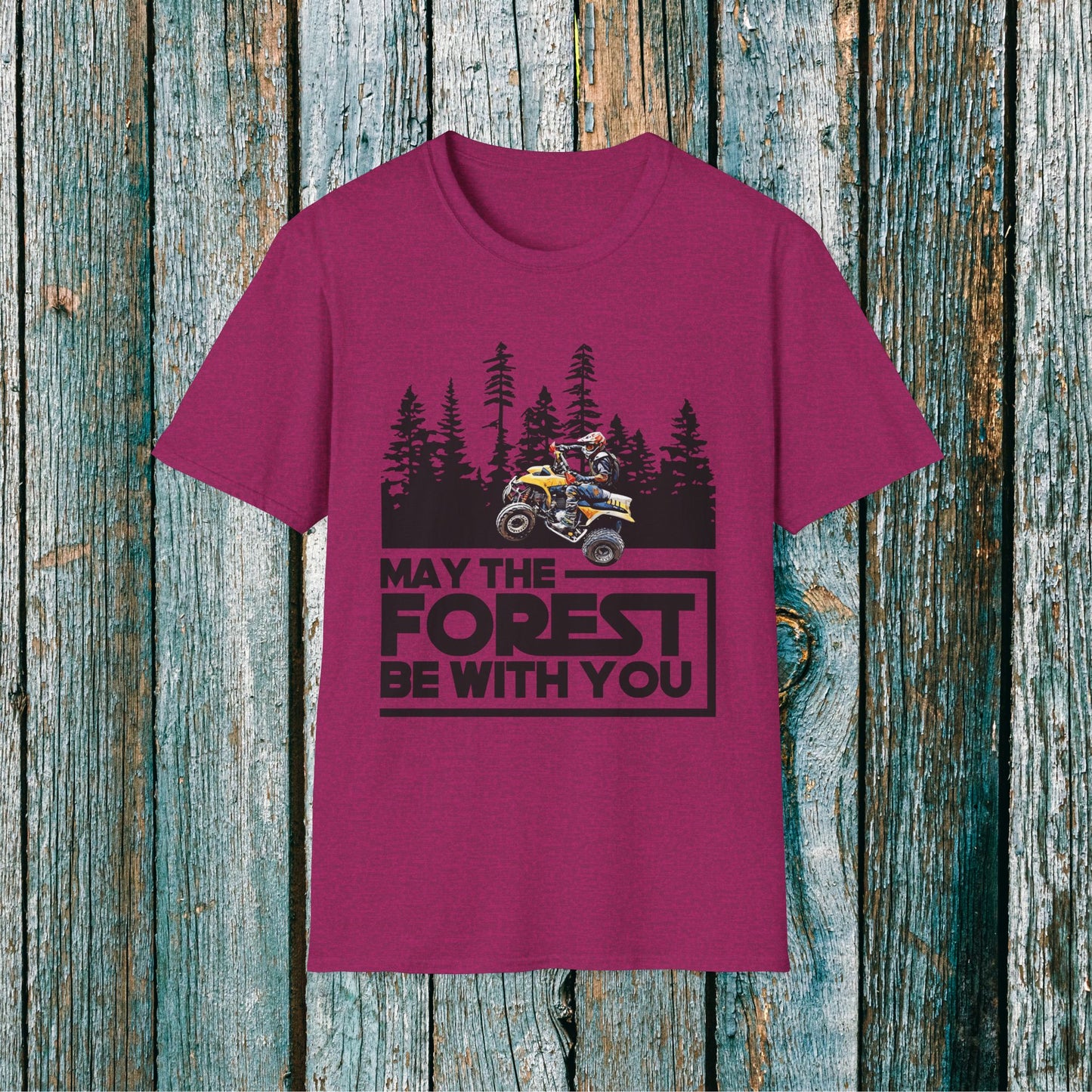 May the Forest Be With You ATV Racing T-Shirt | Honda 400 EX Funny Star Wars Humor for Men