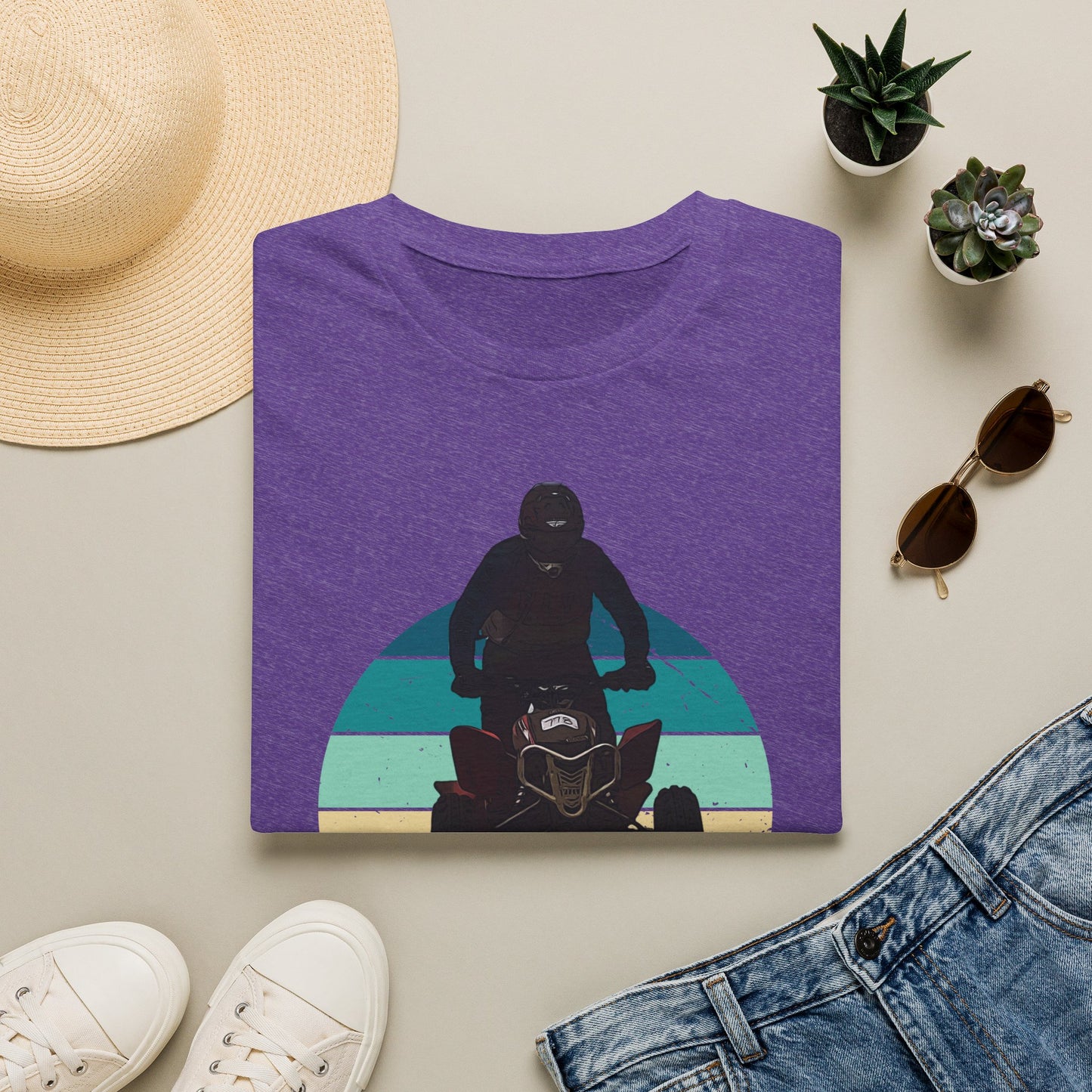 Retro 'Let's Ride' Honda 400EX Rider T-Shirt | Man Jumping Fourwheeler