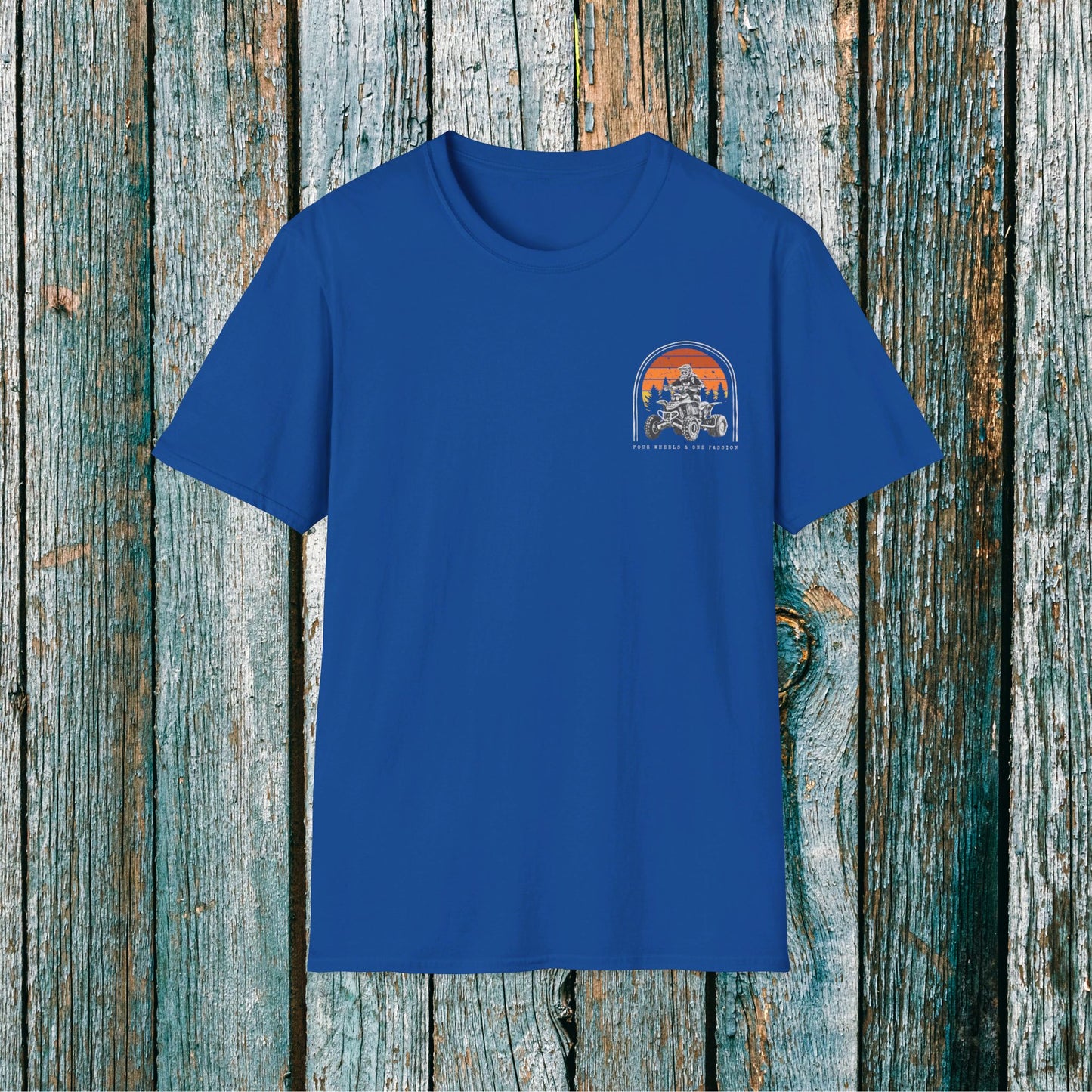 Mens Riding Shirt | Go Riding Ignore Adult Problems | Honda 400 EX ATV on front & back | Soft cotton 2 SIDED unisex tee shirt Four wheeler