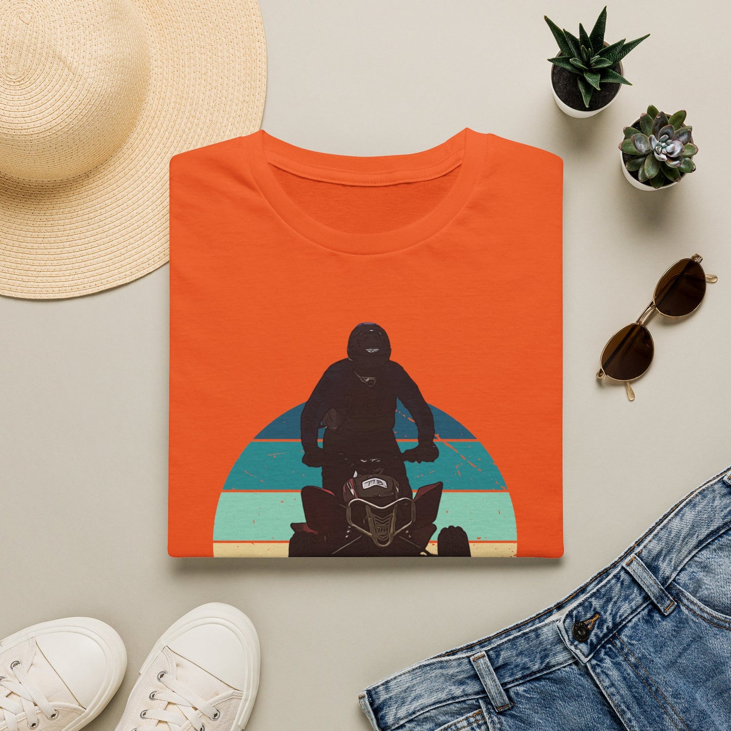Retro 'Let's Ride' Honda 400EX Rider T-Shirt | Man Jumping Fourwheeler