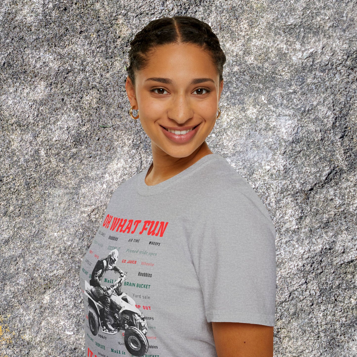 Holiday Fourwheeler Racing Tee Shirt | Honda 400 | Oh What Fun It is to Ride Racing Slang | ATV Ugly Sweater