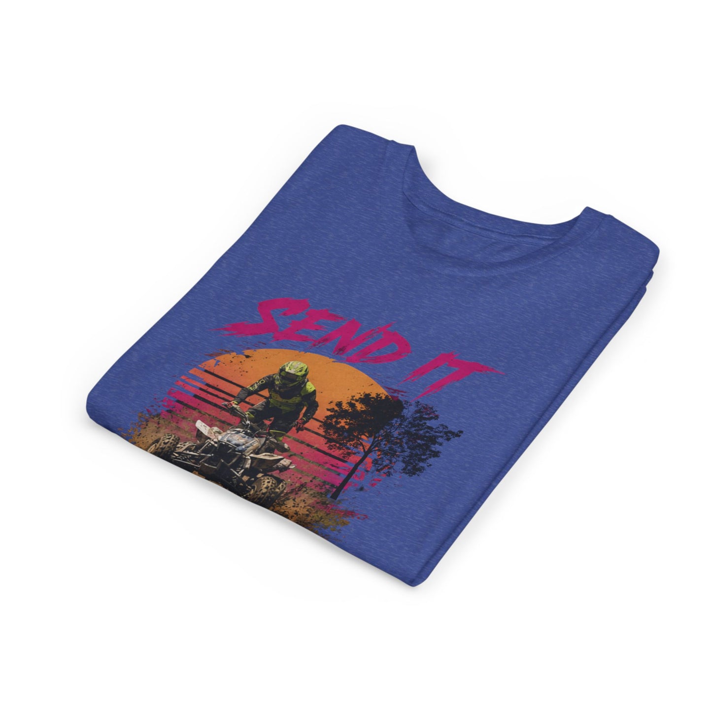 Youth Retro Send it Four Wheeler Shirt | Honda 450 ATV Racing | AXC Arkansas Pro Racing Series | Dickerson