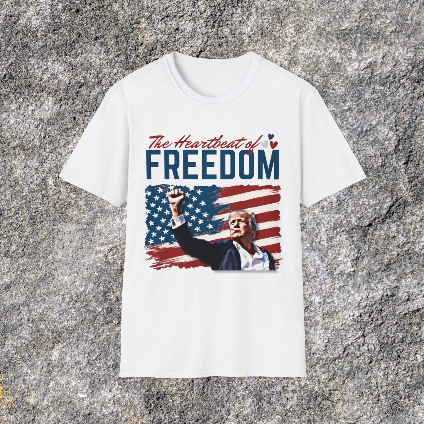 Donald Trump Heartbeat of Freedom Republican | Freedom American Patriotic | Soft Cotton Shirt Adult shirt Unisex Ultrasoft Cotton shirt