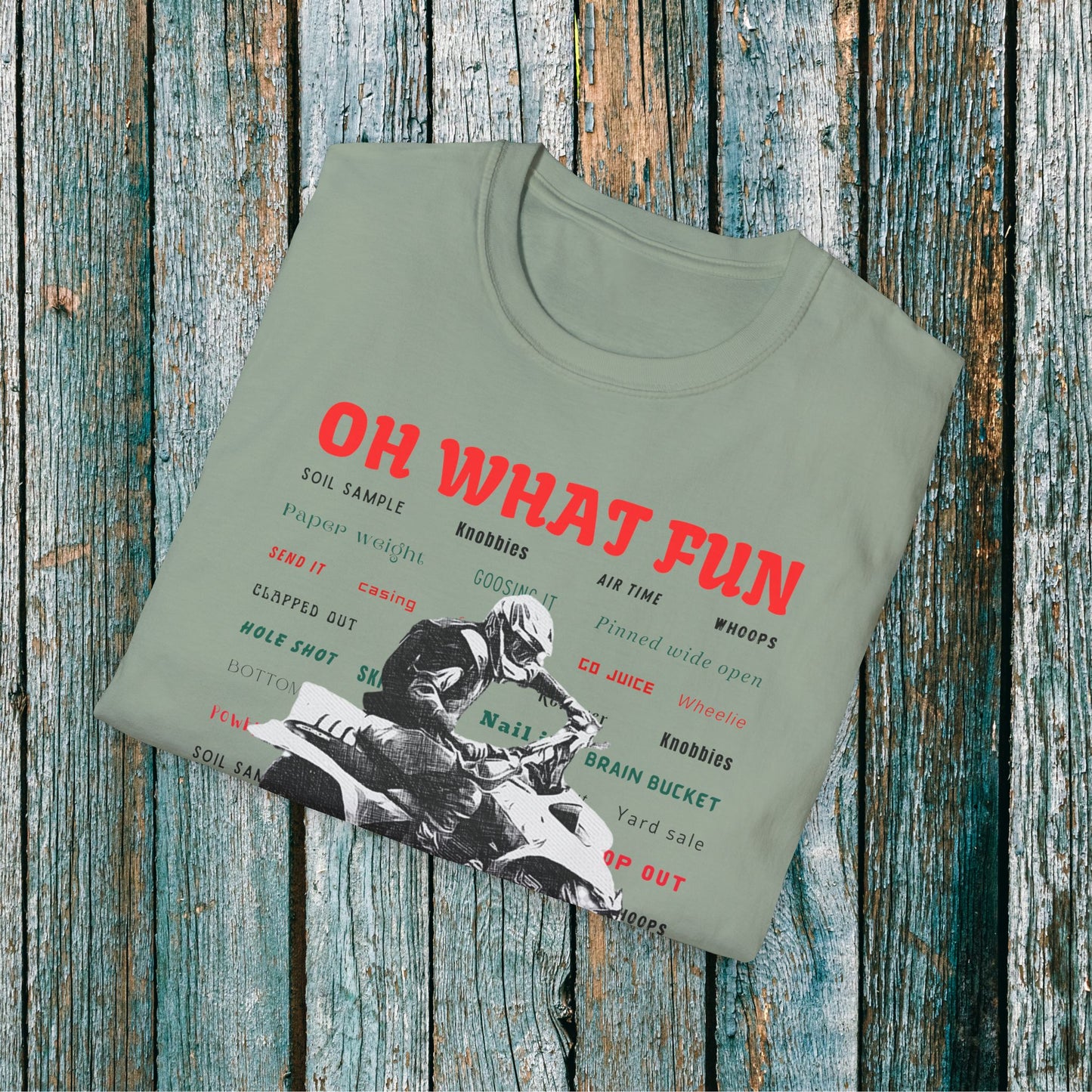 Holiday Fourwheeler Racing Tee Shirt | Honda 400 | Oh What Fun It is to Ride Racing Slang | ATV Ugly Sweater