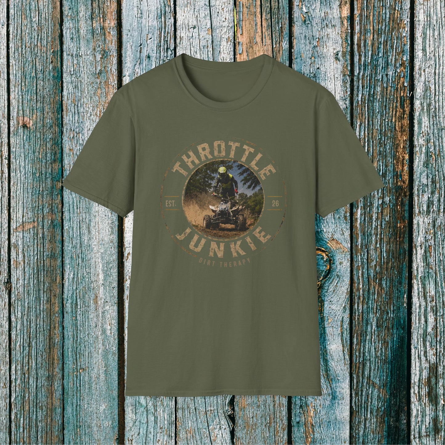 Vintage Trottle Junkie Dirt Therapy Shirt | Honda 450 ATV Racing | AXC Arkansas Pro Racing Series | Dickerson