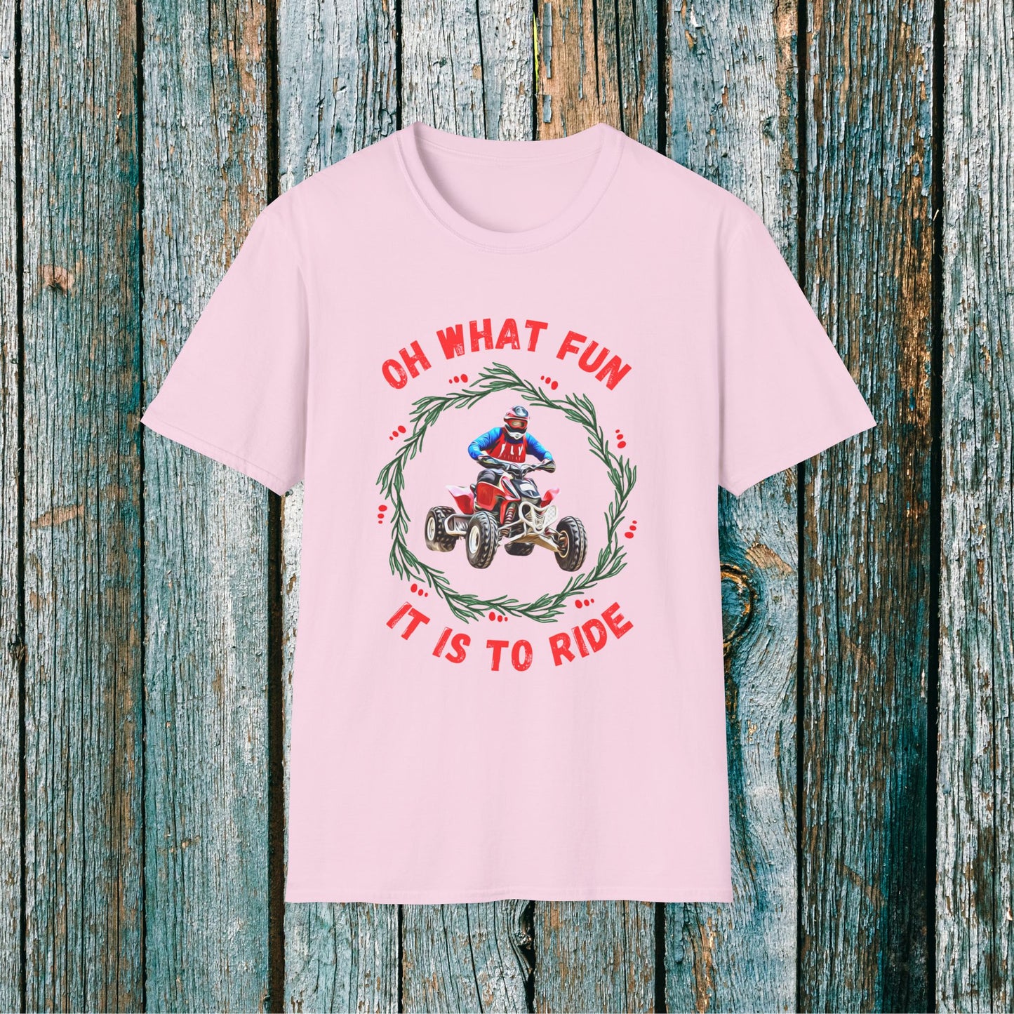 Holiday Ugly Sweater | Christmas Shirt for ATV racer | Red Honda 400 t shirt | Oh What Fun it is to Ride