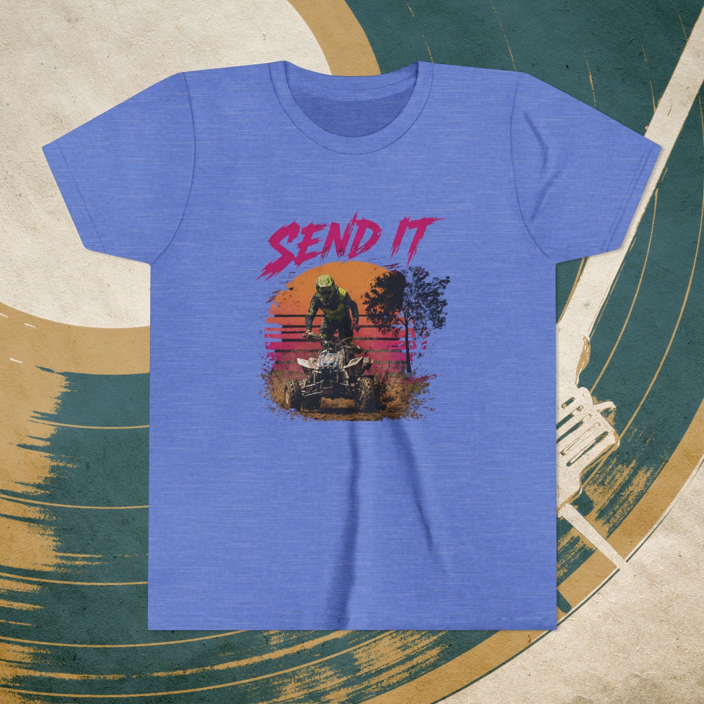 Youth Retro Send it Four Wheeler Shirt | Honda 450 ATV Racing | AXC Arkansas Pro Racing Series | Dickerson