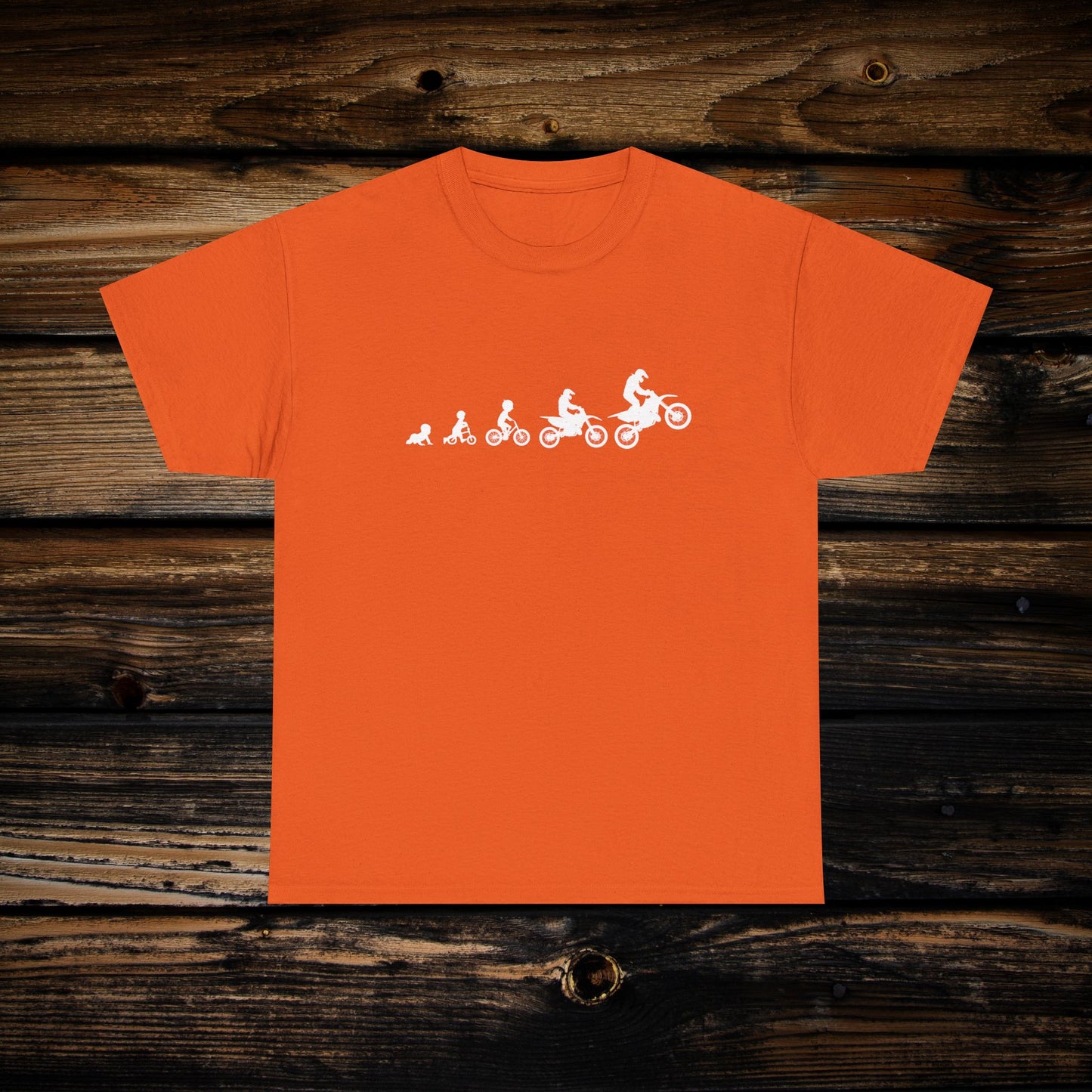 Dirt Bike Evolution T-Shirt | "From Strider to Bicycle to Dirt Bike" | Funny Racing Shirt