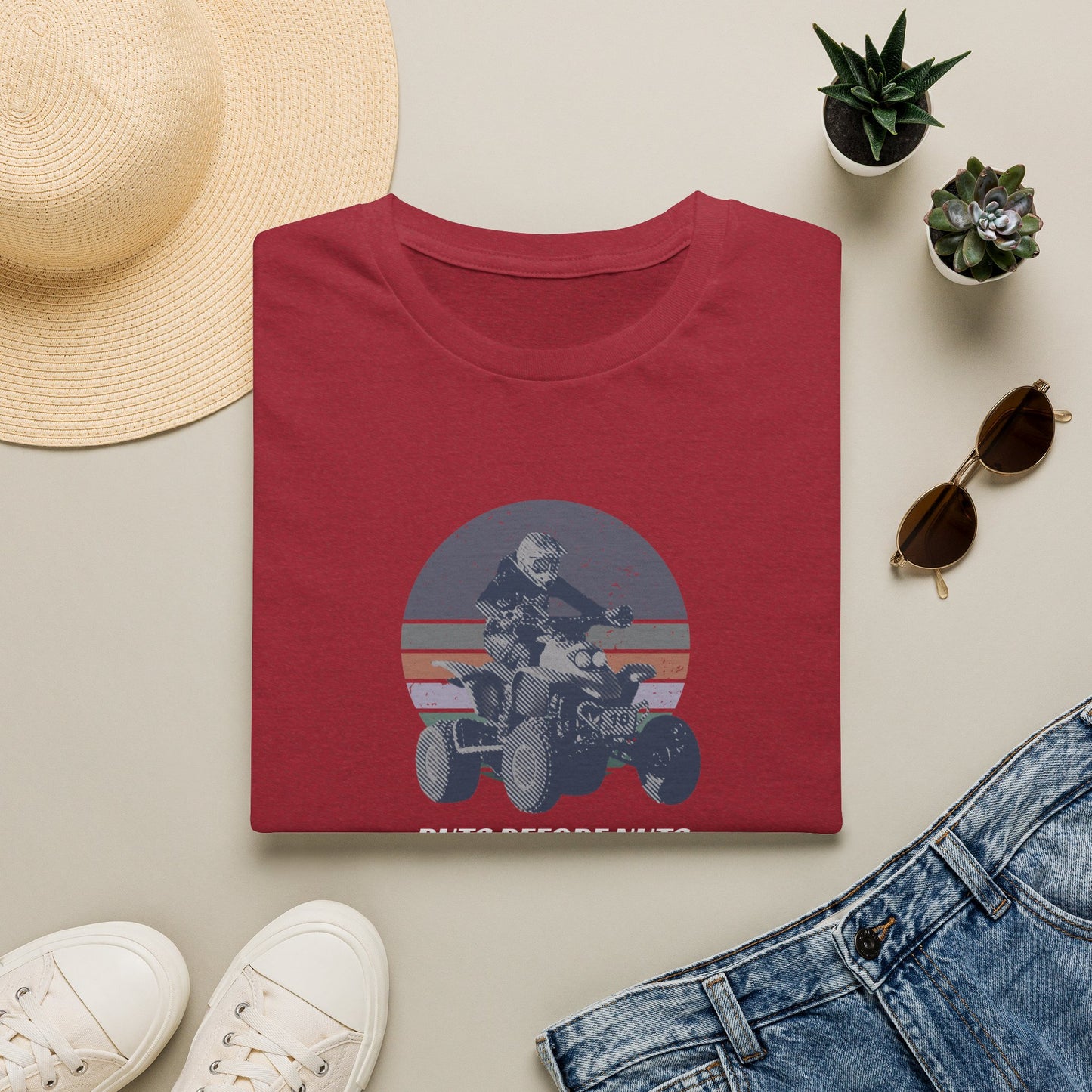 ATV Racing T-Shirt — “Ruts Before Nuts” Honda 400EX Four-Wheeler Rider Tee
