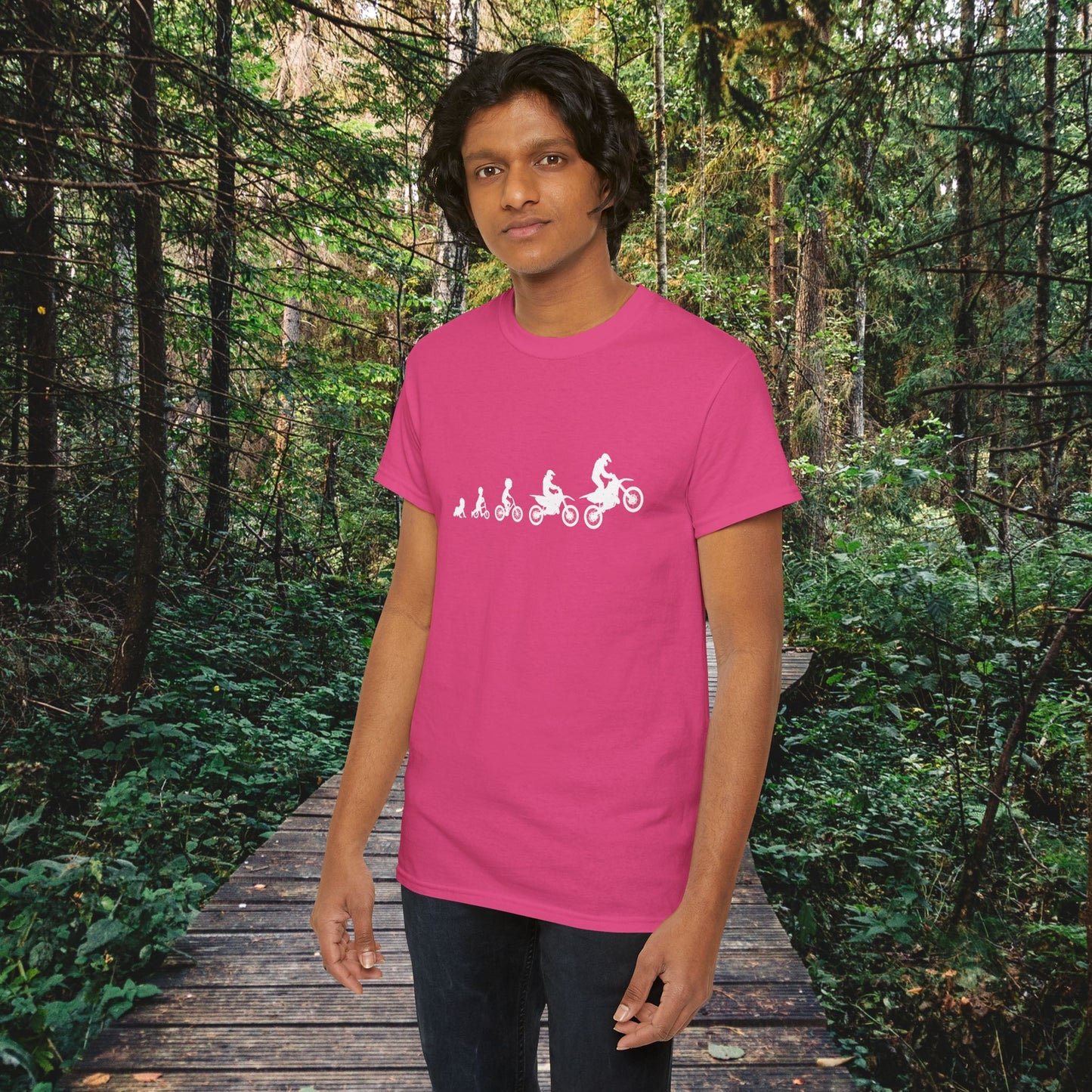 Dirt Bike Evolution T-Shirt | "From Strider to Bicycle to Dirt Bike" | Funny Racing Shirt