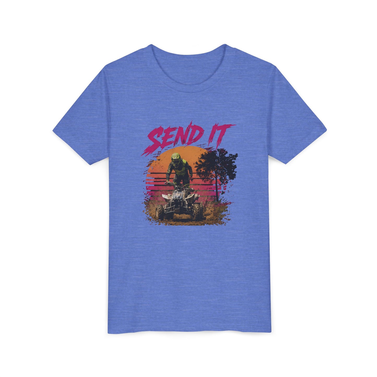 Youth Retro Send it Four Wheeler Shirt | Honda 450 ATV Racing | AXC Arkansas Pro Racing Series | Dickerson