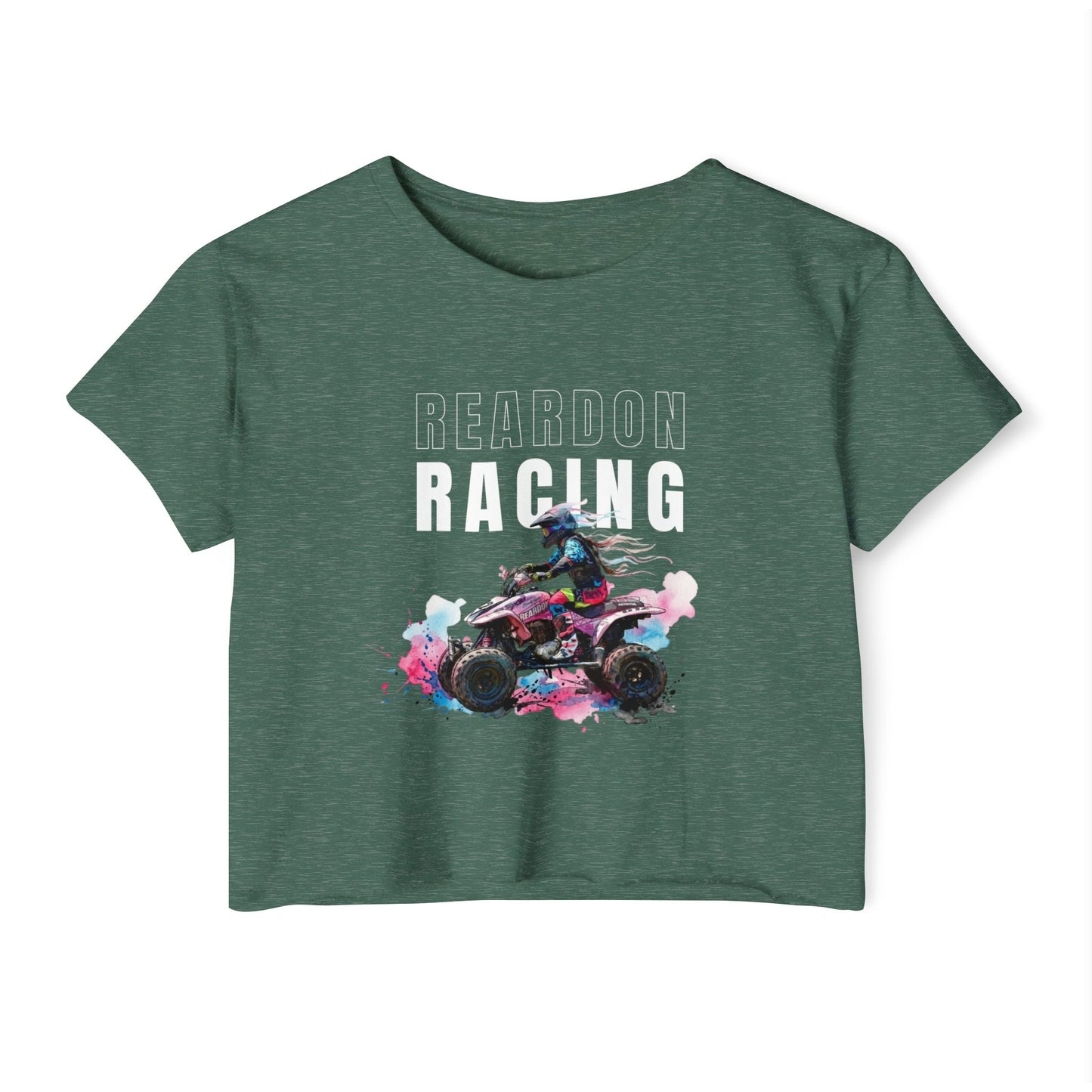 Reardon Racing #4 Crop Top — Women's Festival Racing Graphic