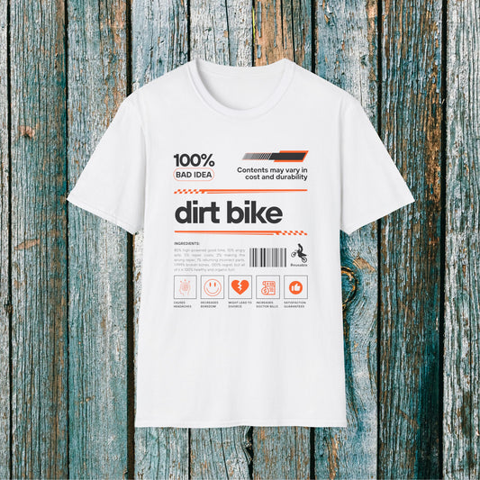 Dirt Bike Ingredients T-Shirt | Funny Motocross Men's Riding Shirt