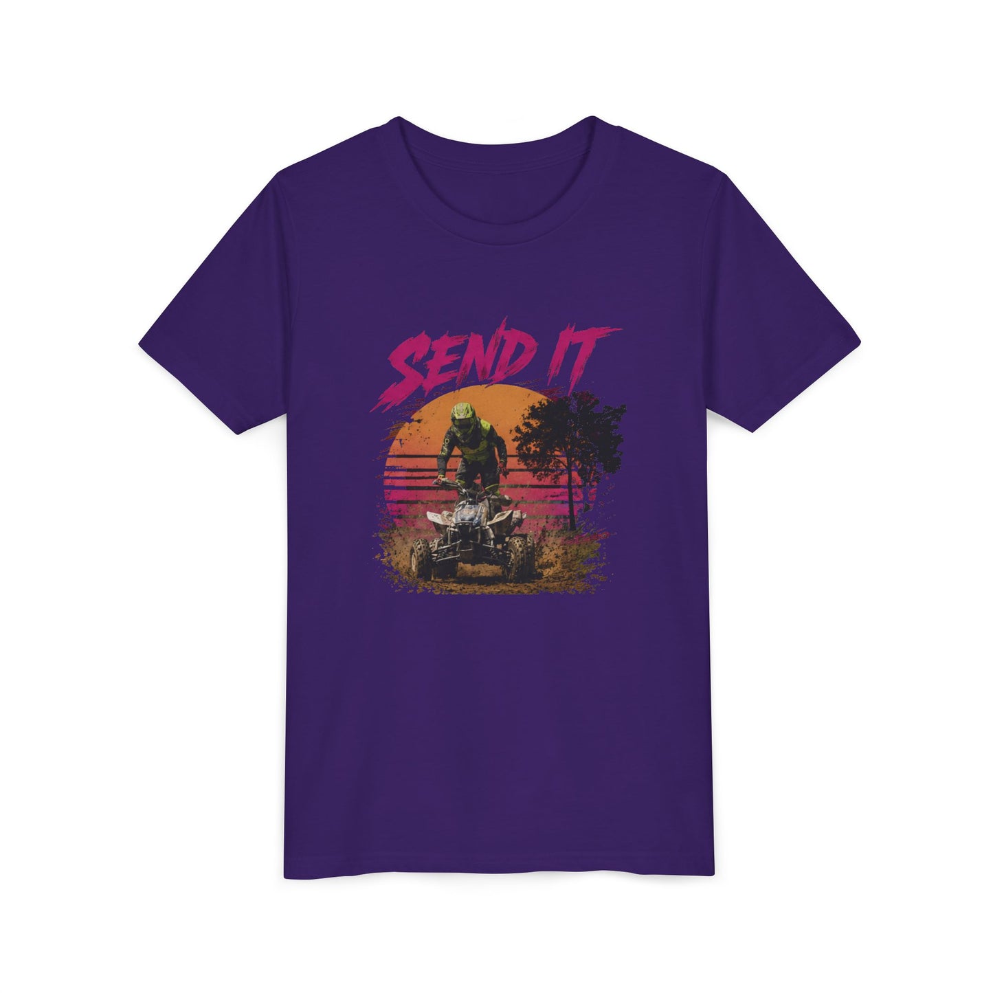 Youth Retro Send it Four Wheeler Shirt | Honda 450 ATV Racing | AXC Arkansas Pro Racing Series | Dickerson