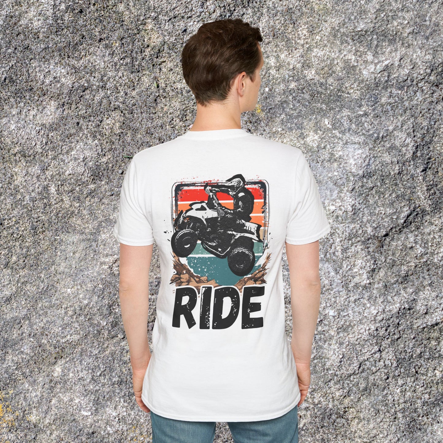 Honda 400EX Retro Distressed Four Wheeler T-Shirt | 2 -sided RIDE Graphic with Honda 400 EX