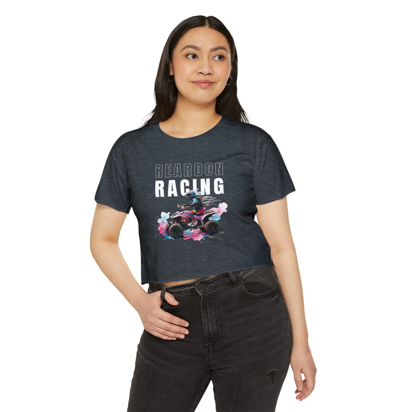 Reardon Racing #4 Crop Top — Women's Festival Racing Graphic