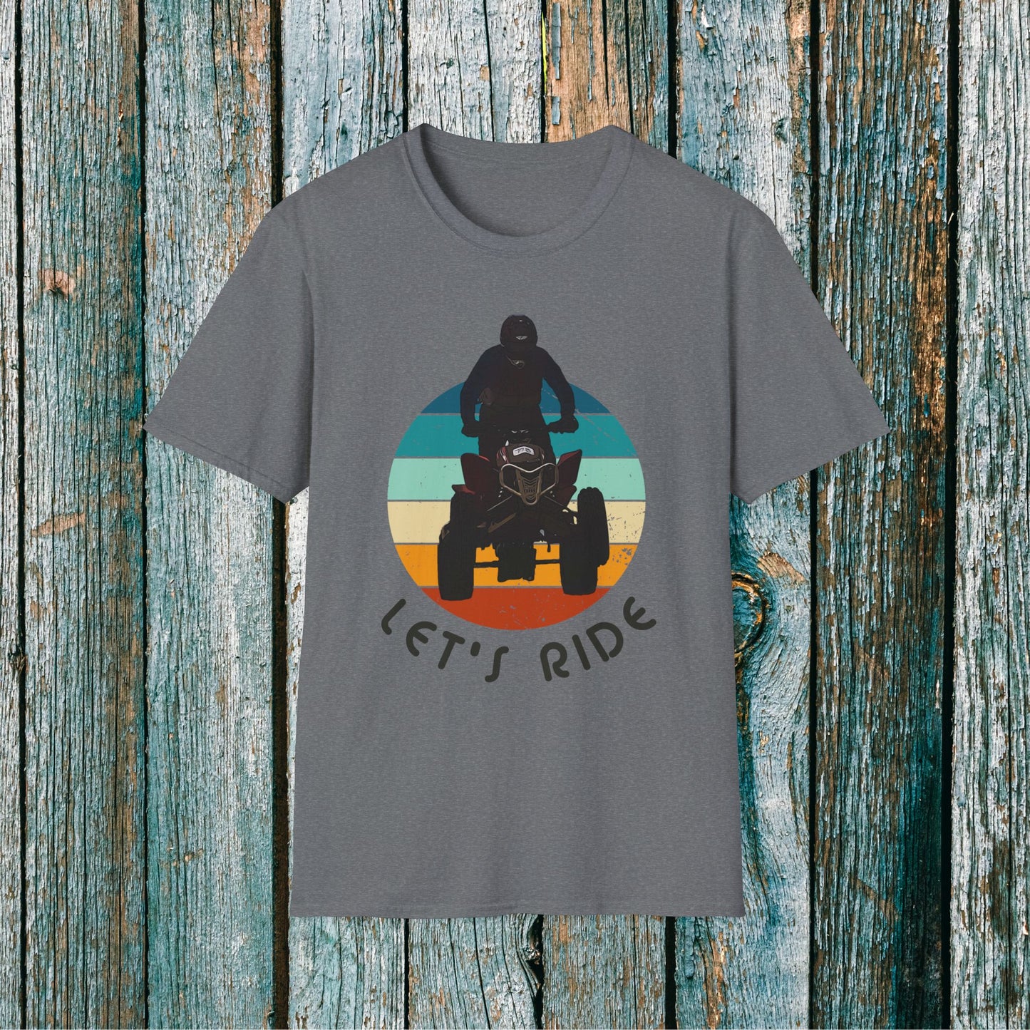 Retro 'Let's Ride' Honda 400EX Rider T-Shirt | Man Jumping Fourwheeler