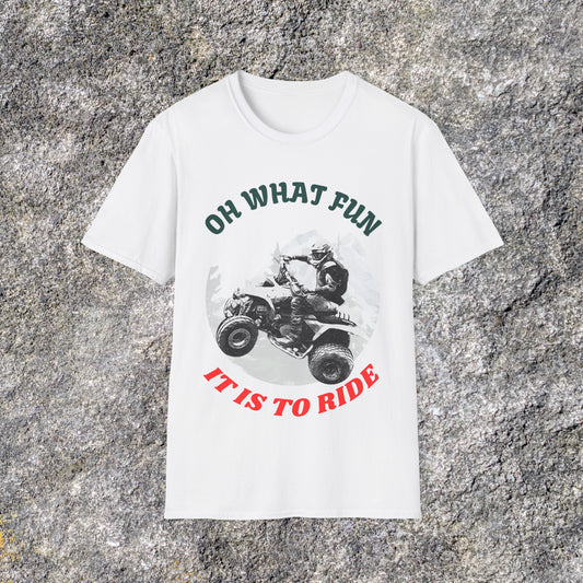 Holiday Shirt Honda 400 EX  | Oh What Fun it is To Ride SOFT cotton t shirt | Fourwheeler shirt | Christmas Racing Shirt | ATV Ugly Sweater