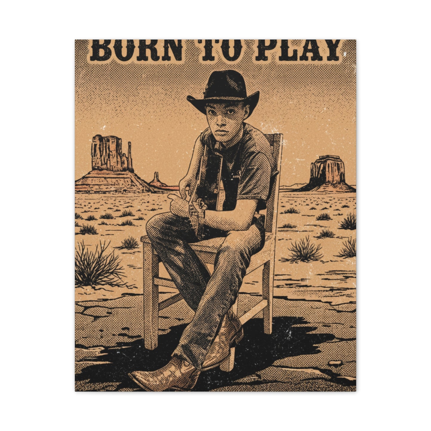 Born to Play Music Festival Ozark Overdrive poster Canvas Stretched | Power of Music wall art