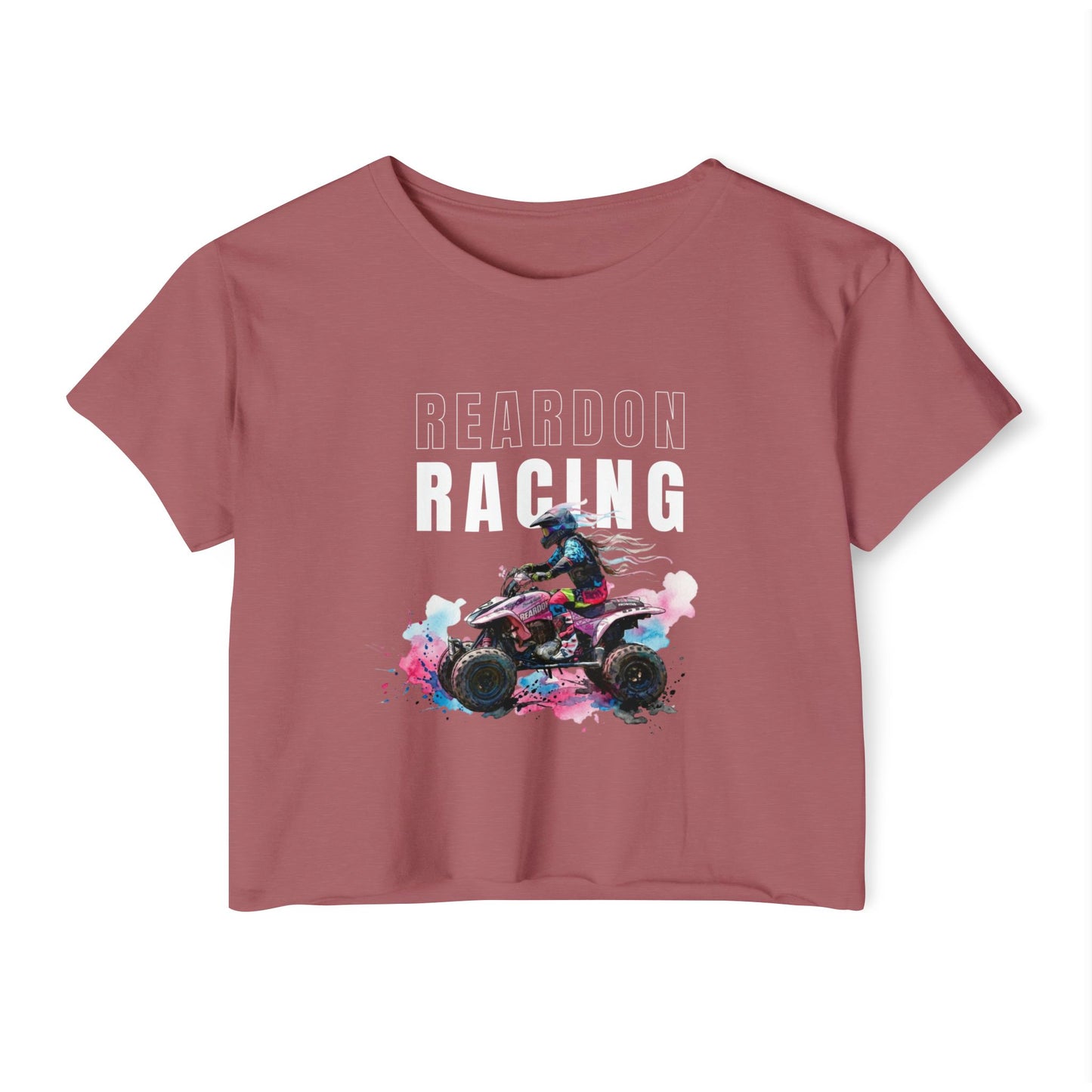 Reardon Racing #4 Crop Top — Women's Festival Racing Graphic