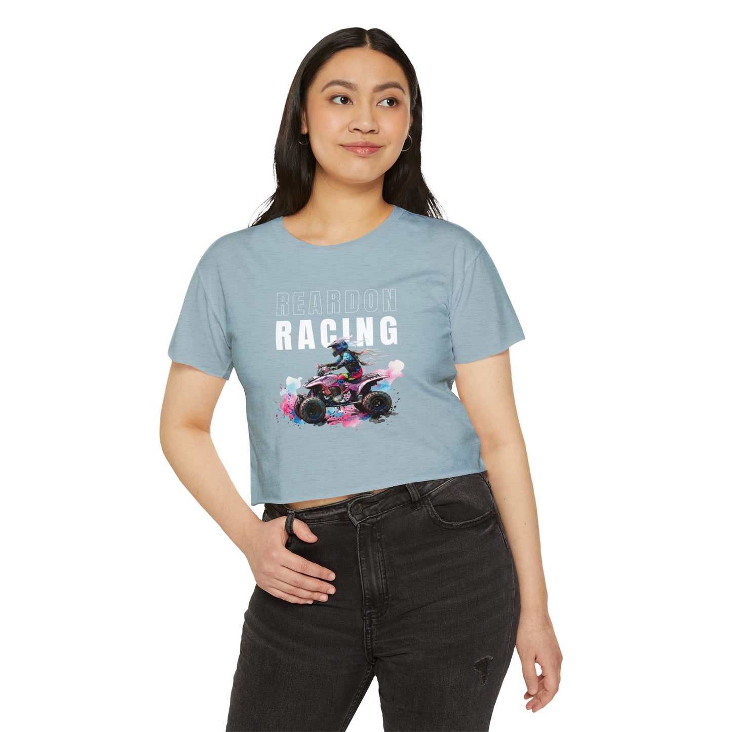 Reardon Racing #4 Crop Top — Women's Festival Racing Graphic