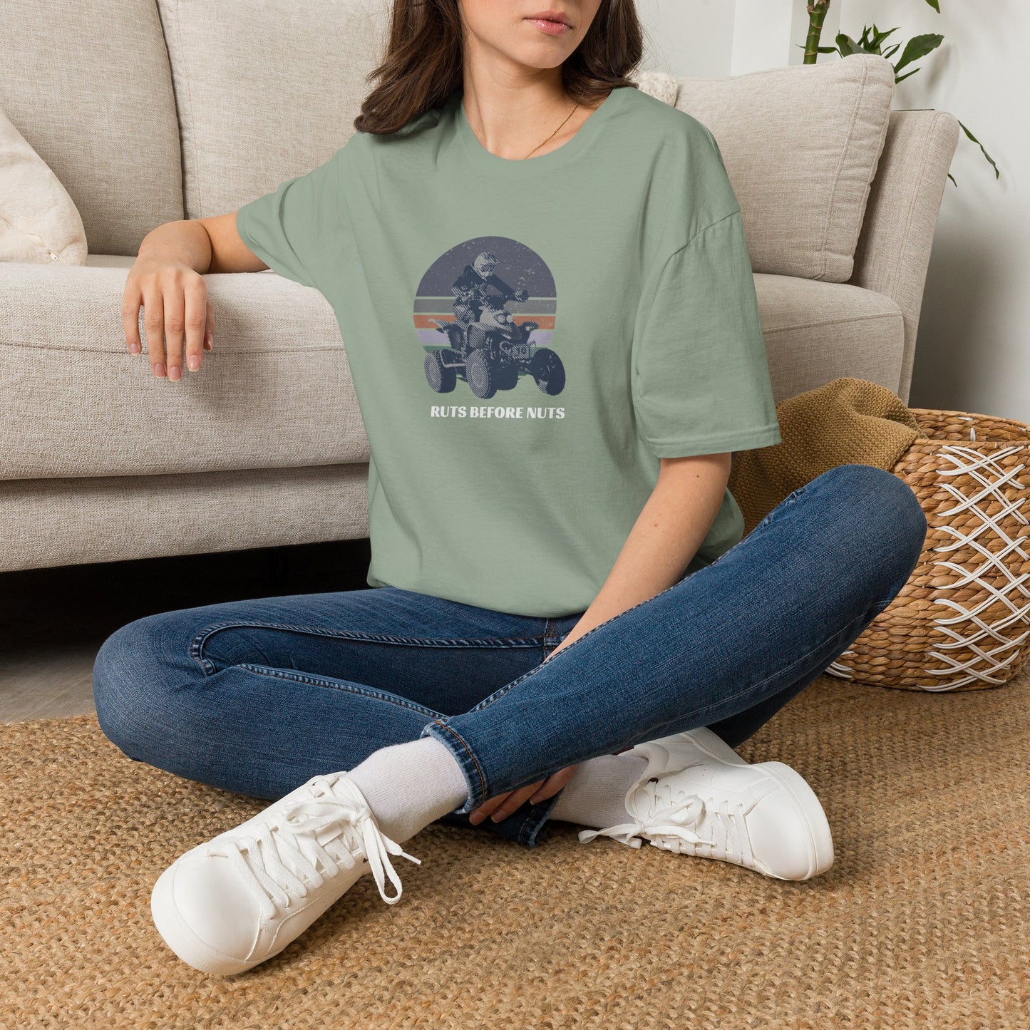 ATV Racing T-Shirt — “Ruts Before Nuts” Honda 400EX Four-Wheeler Rider Tee
