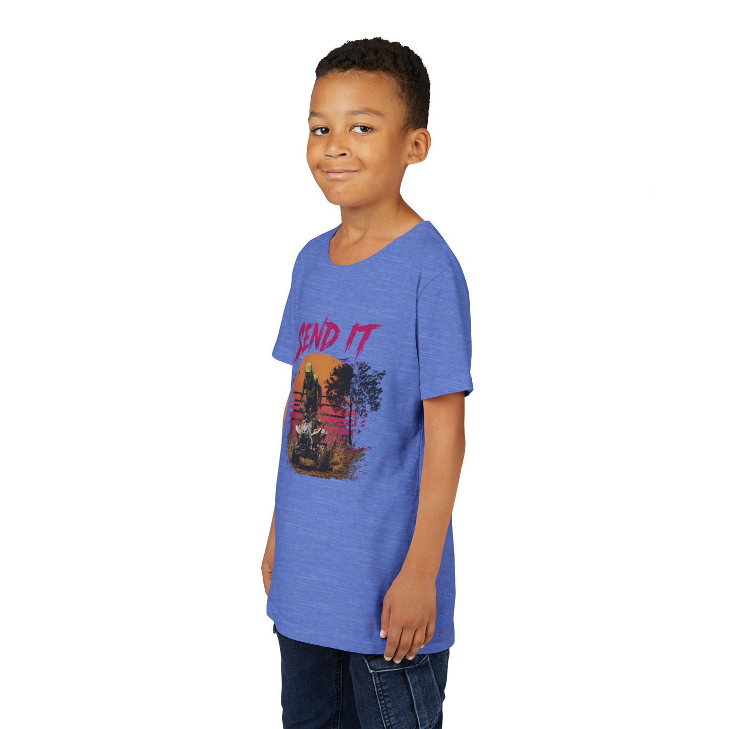 Youth Retro Send it Four Wheeler Shirt | Honda 450 ATV Racing | AXC Arkansas Pro Racing Series | Dickerson