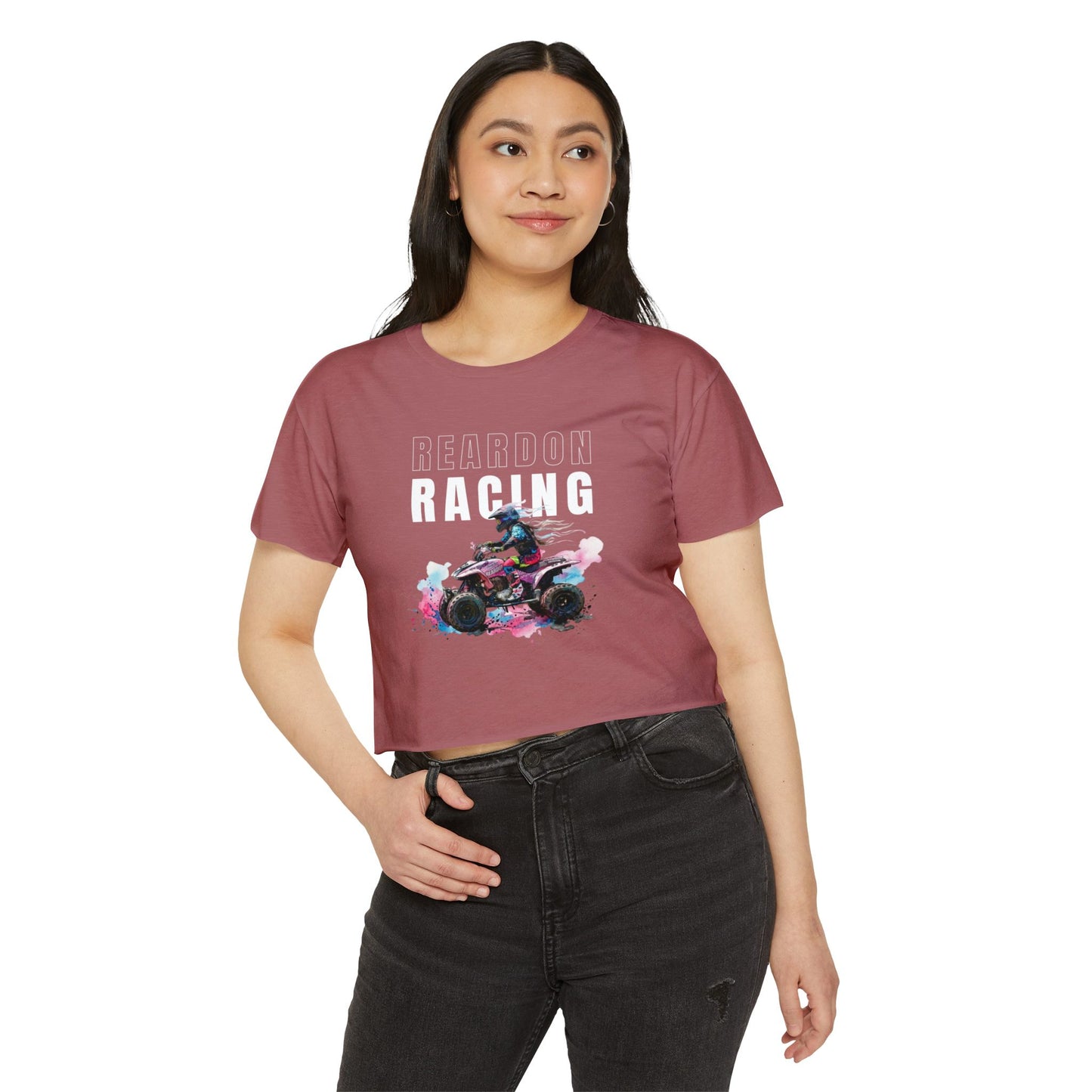 Reardon Racing #4 Crop Top — Women's Festival Racing Graphic