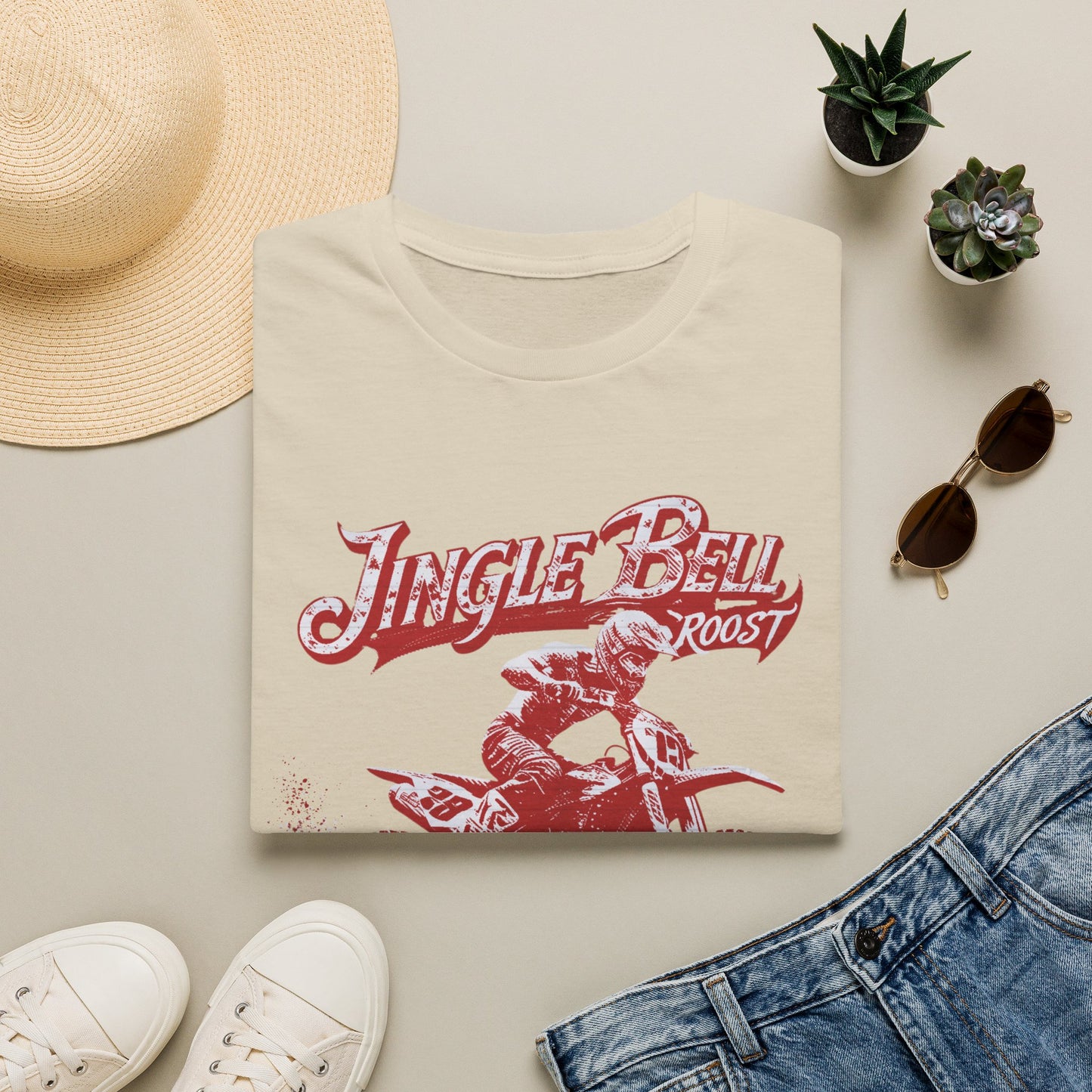 Holiday Motocross Racing Ugly Sweater | Jingle Bell Roost T-Shirt