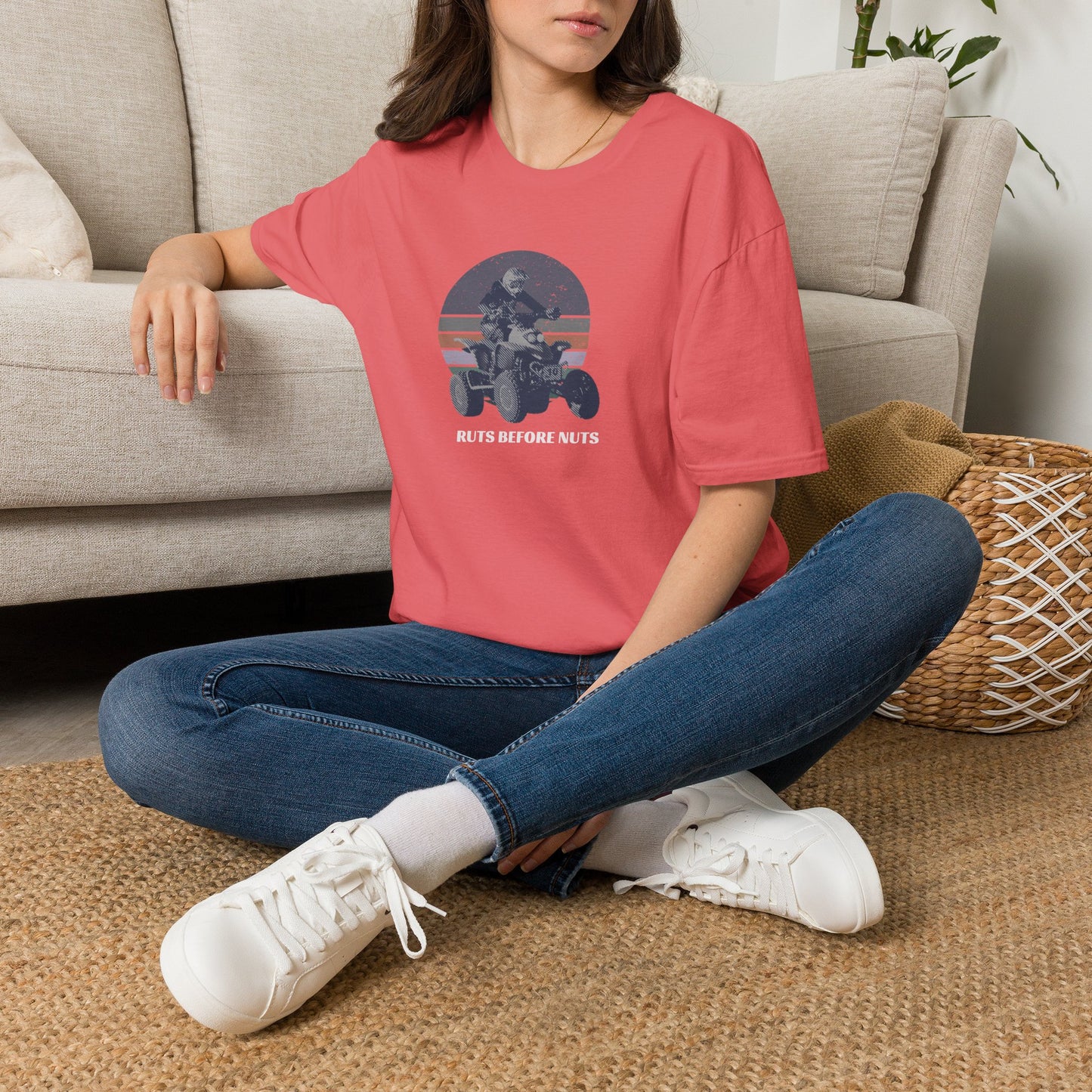 ATV Racing T-Shirt — “Ruts Before Nuts” Honda 400EX Four-Wheeler Rider Tee