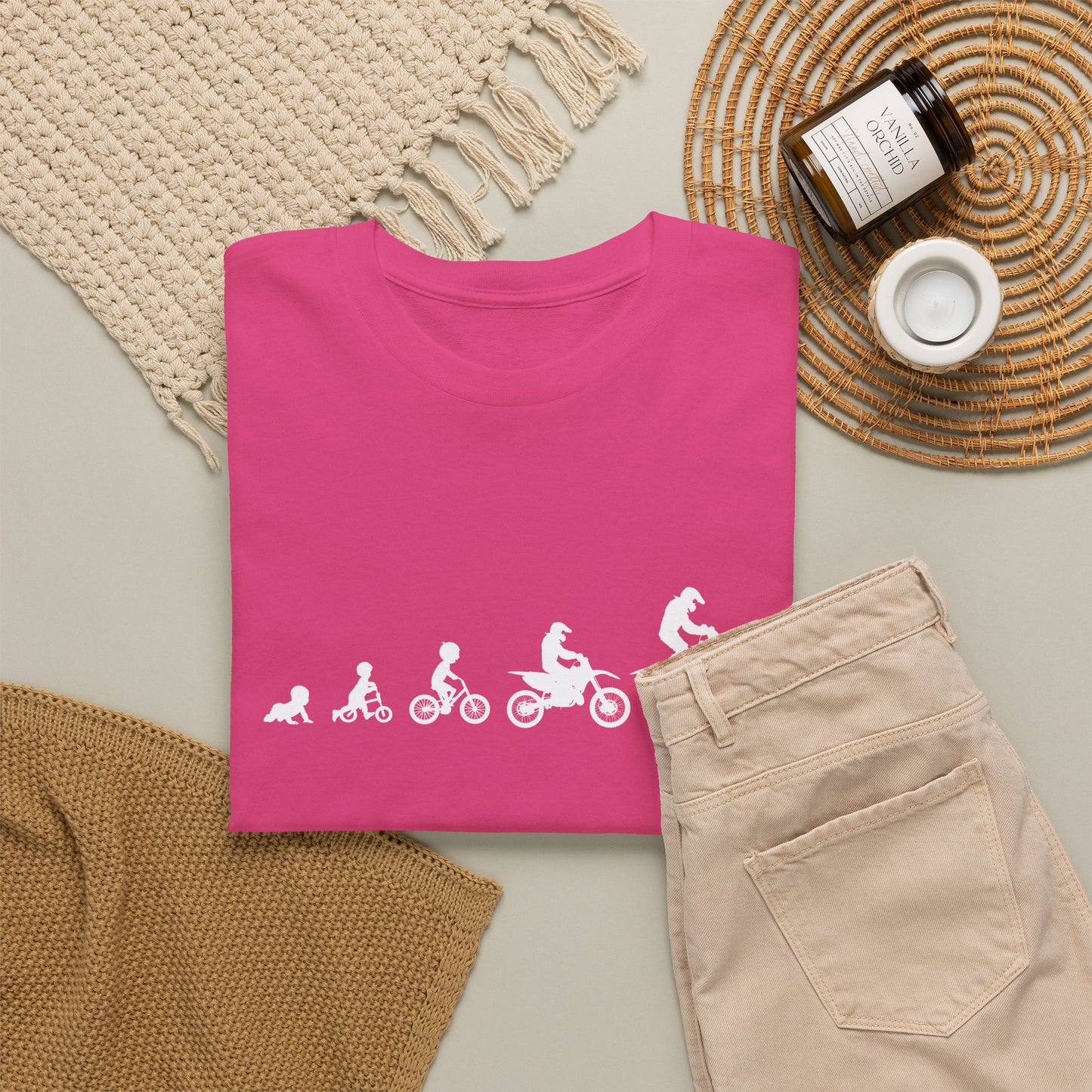 Dirt Bike Evolution T-Shirt | "From Strider to Bicycle to Dirt Bike" | Funny Racing Shirt
