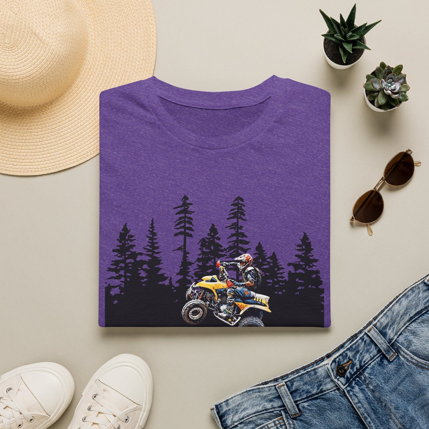 May the Forest Be With You ATV Racing T-Shirt | Honda 400 EX Funny Star Wars Humor for Men